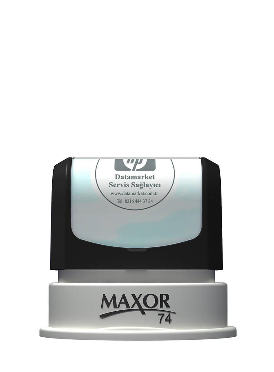 Maxor K-74 Çap 33mm Kendinden Mürekkepli Kaşe Teknobutik.com'da