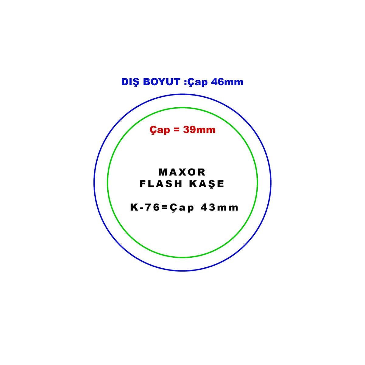 Maxor K-76 Çap 43mm Kendinden Mürekkepli Kaşe Teknobutik.com'da