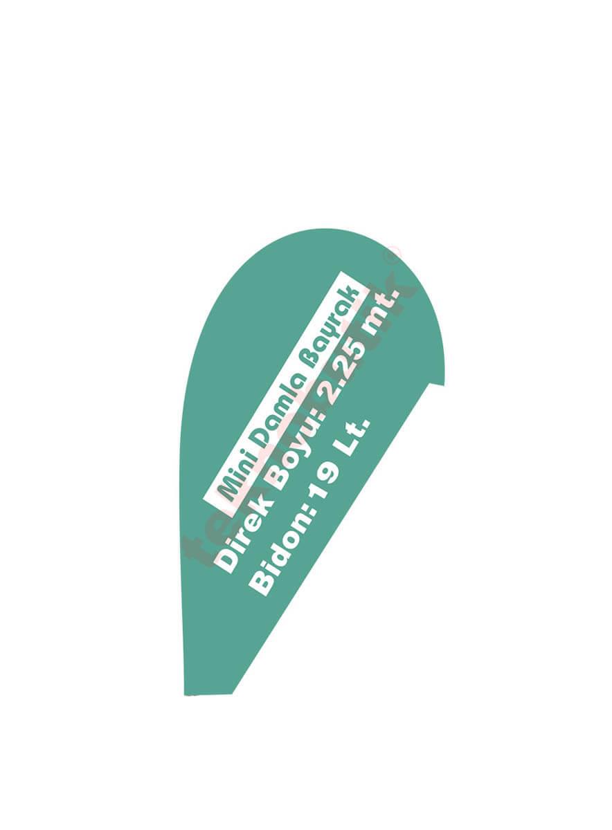 Mini Damla Yelken Bayrak Baskılı 50cm x 100cm Teknobutik.com'da