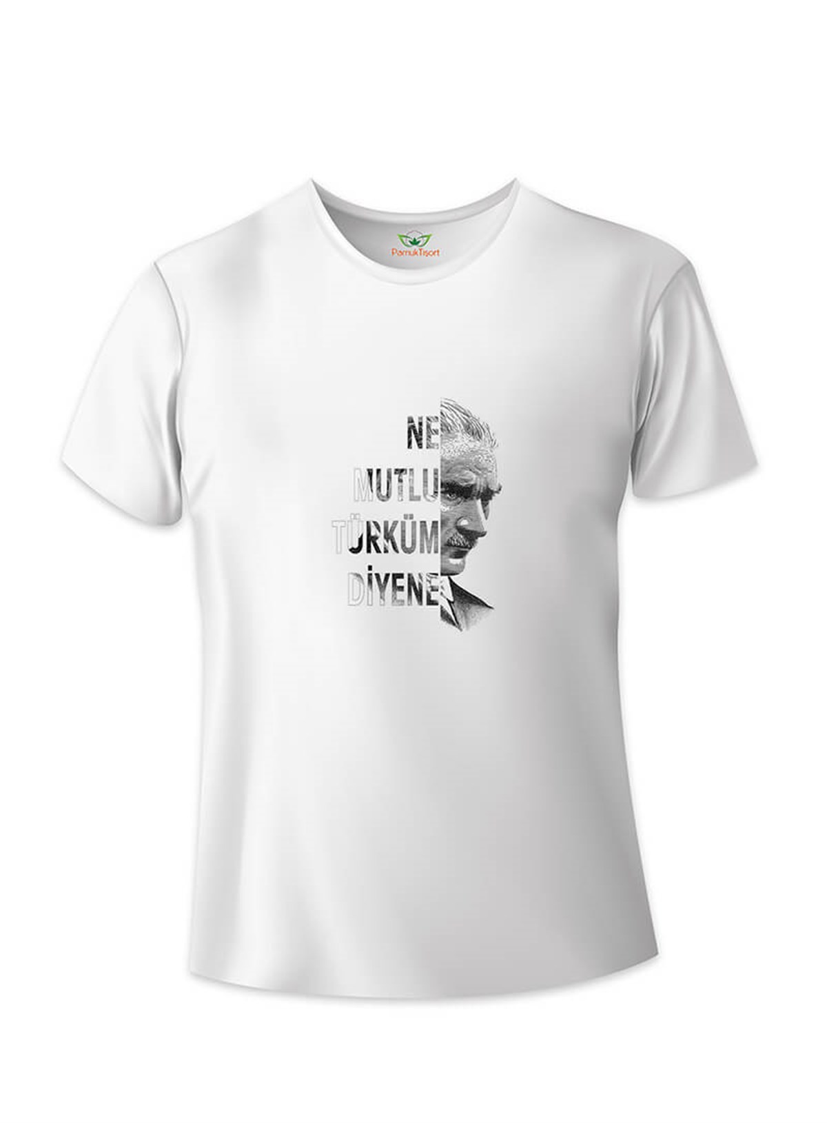 Ne Mutlu Türküm Diyene ve Atatürk Baskılı Basic T-shirt Teknobutik.com'da