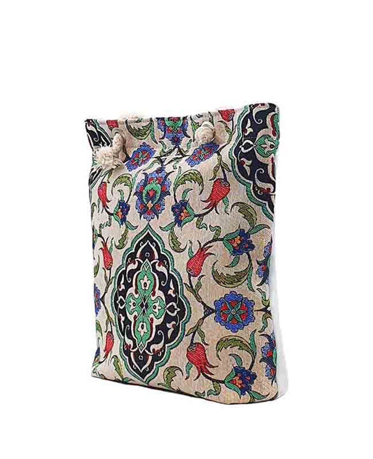 Osmanlı Çiçek Desenli Goblen Dokuma Heybe Çanta