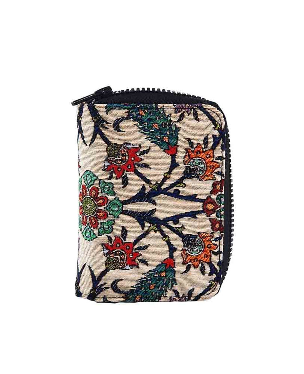 Osmanlı Motifli Çini Desenli Para, Bozuk Para ve Kartlıklı El Cüzdanı