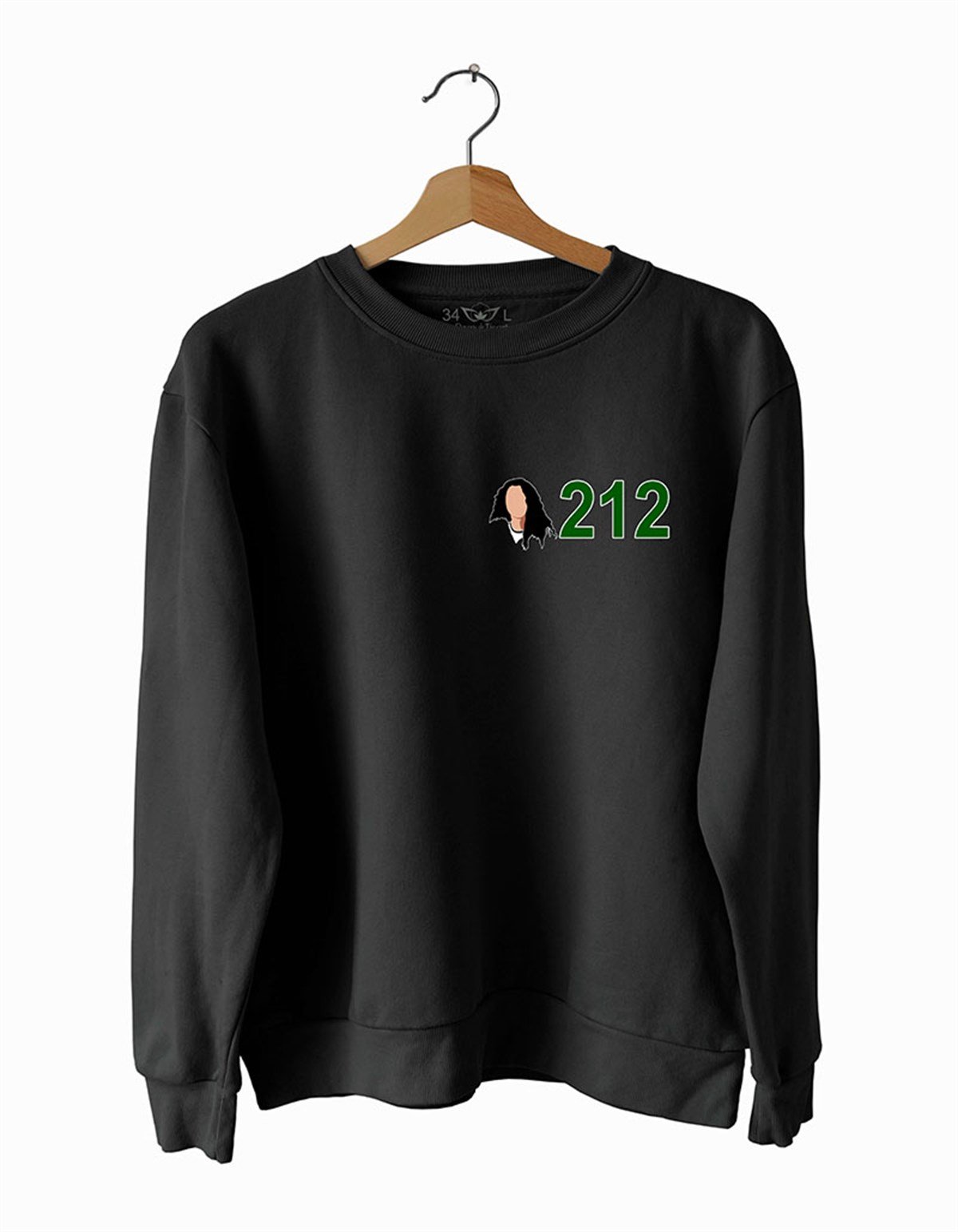 Oyuncu No: 212 S-Quid-G-ame-Basklı Slim Fit Pamuk Sweatshirt