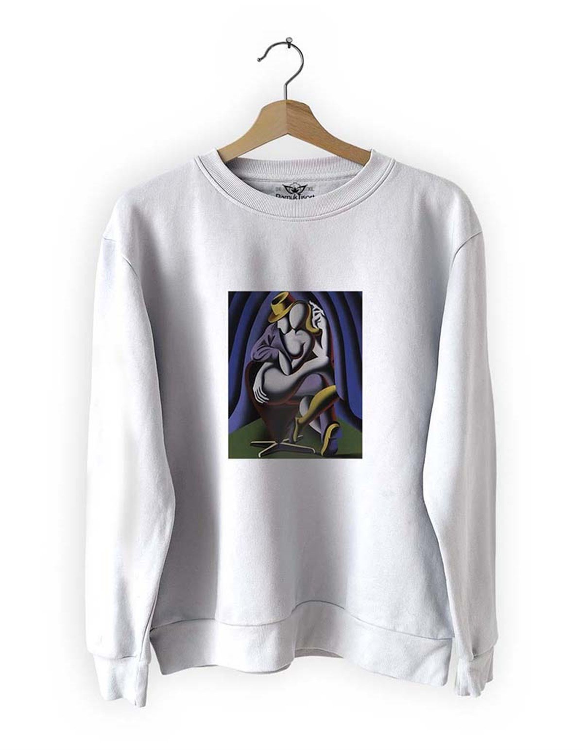 Siz Anladınız Onu Basklı Slim Fit Pamuk Sweatshirt