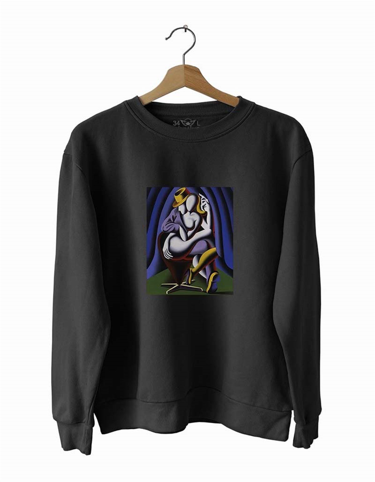 Siz Anladınız Onu Basklı Slim Fit Pamuk Sweatshirt