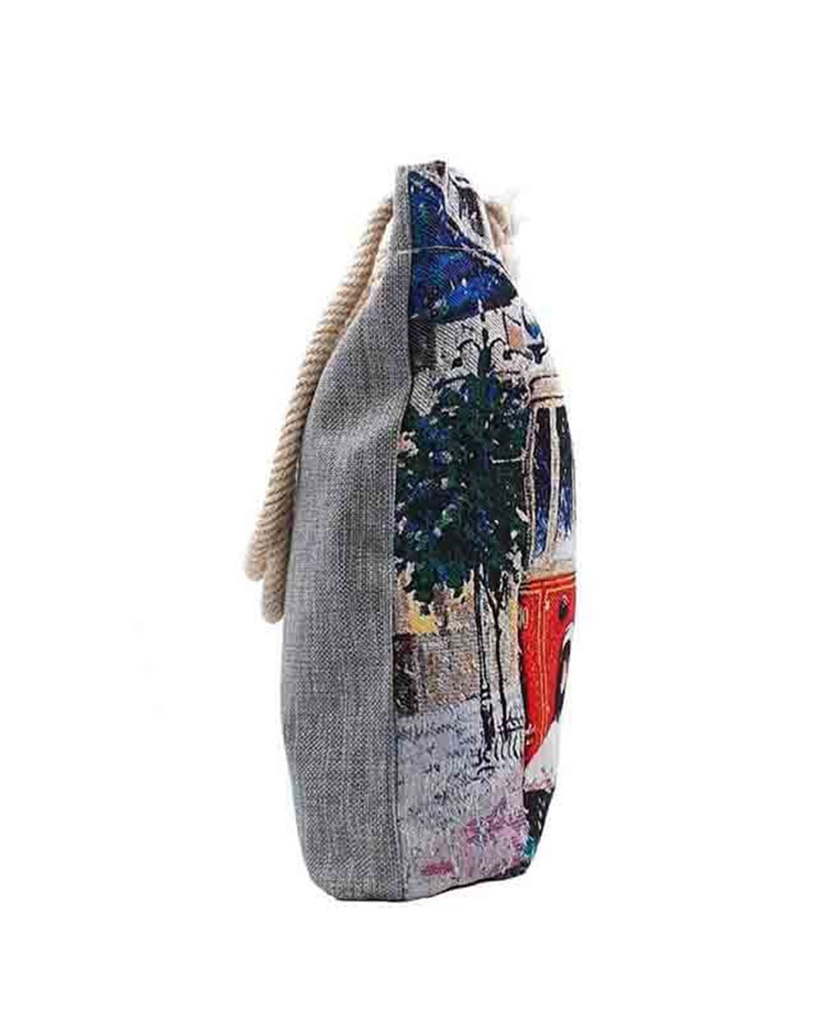 Taksim Tranvay Desenli Goblen Dokuma Heybe Çanta