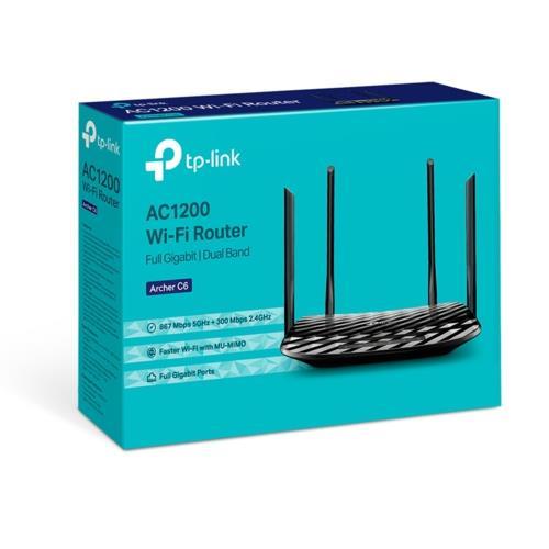 TP-Link Archer C6 AC1200 Dual Band Wi-Fi Router Teknobutik.com'da