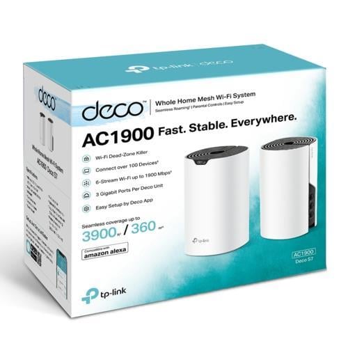 TP-Link Deco S7 2P AC1900 Mesh Router (ikili) Paket Teknobutik.com'da