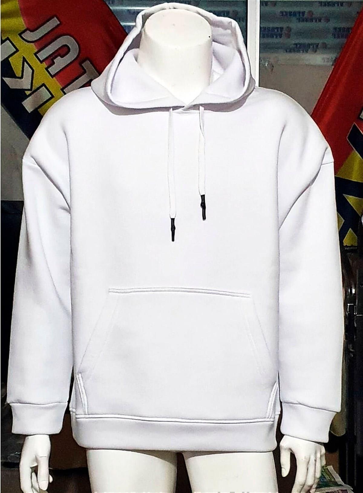 Türk Bayrağı Baskılı Üç iplik Fermuarsız Kapşonlu Hoodie Teknobutik.com'da