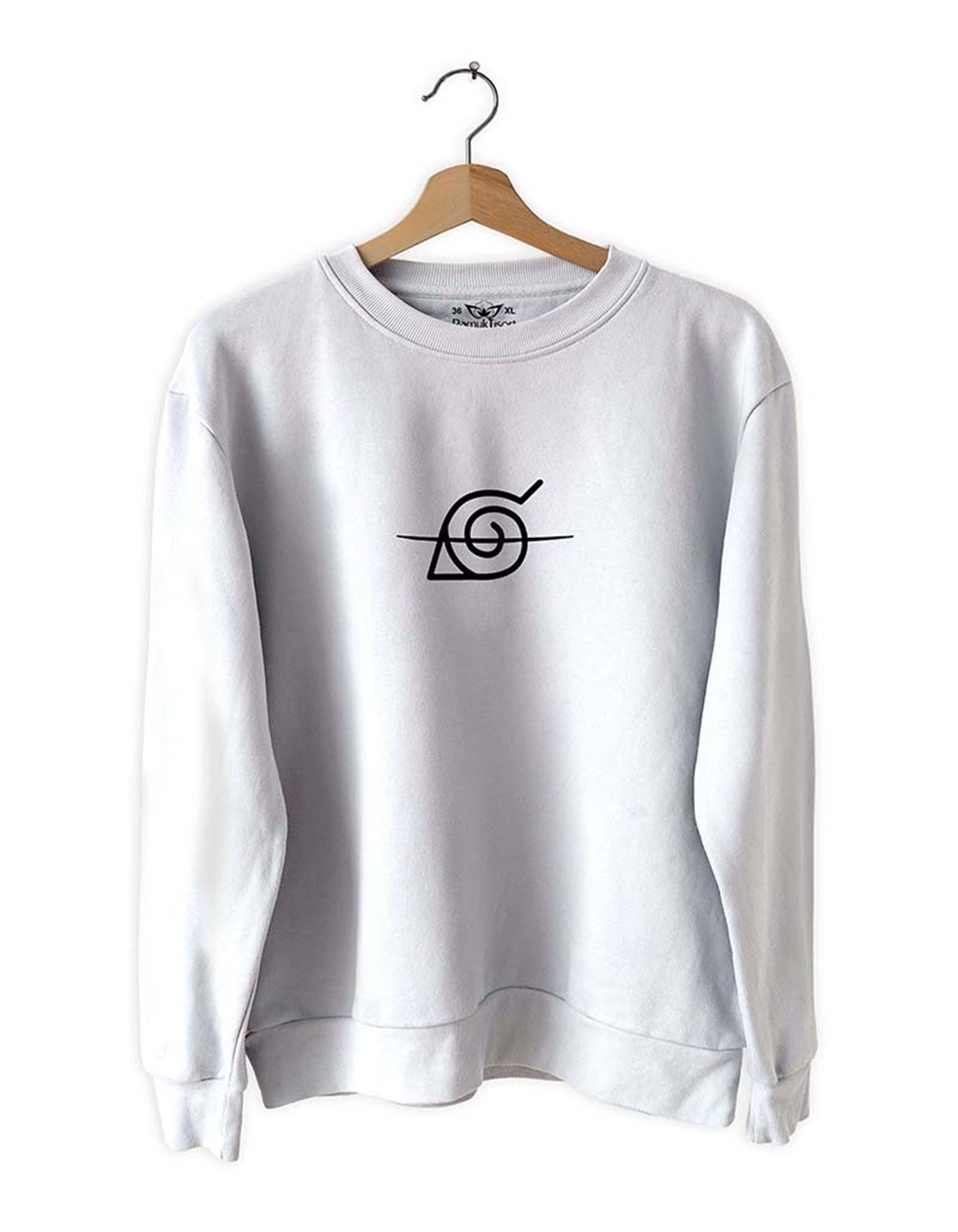 Vila-da-Folha Basklı Slim Fit Pamuk Sweatshirt