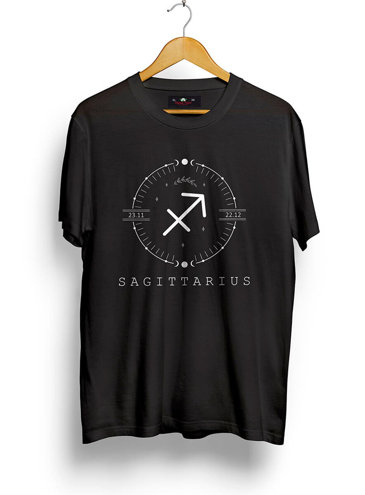 Yay Sagitarius Burcu Baskılı 105 Oversize Kalıp T-shirt Teknobutik.com'da