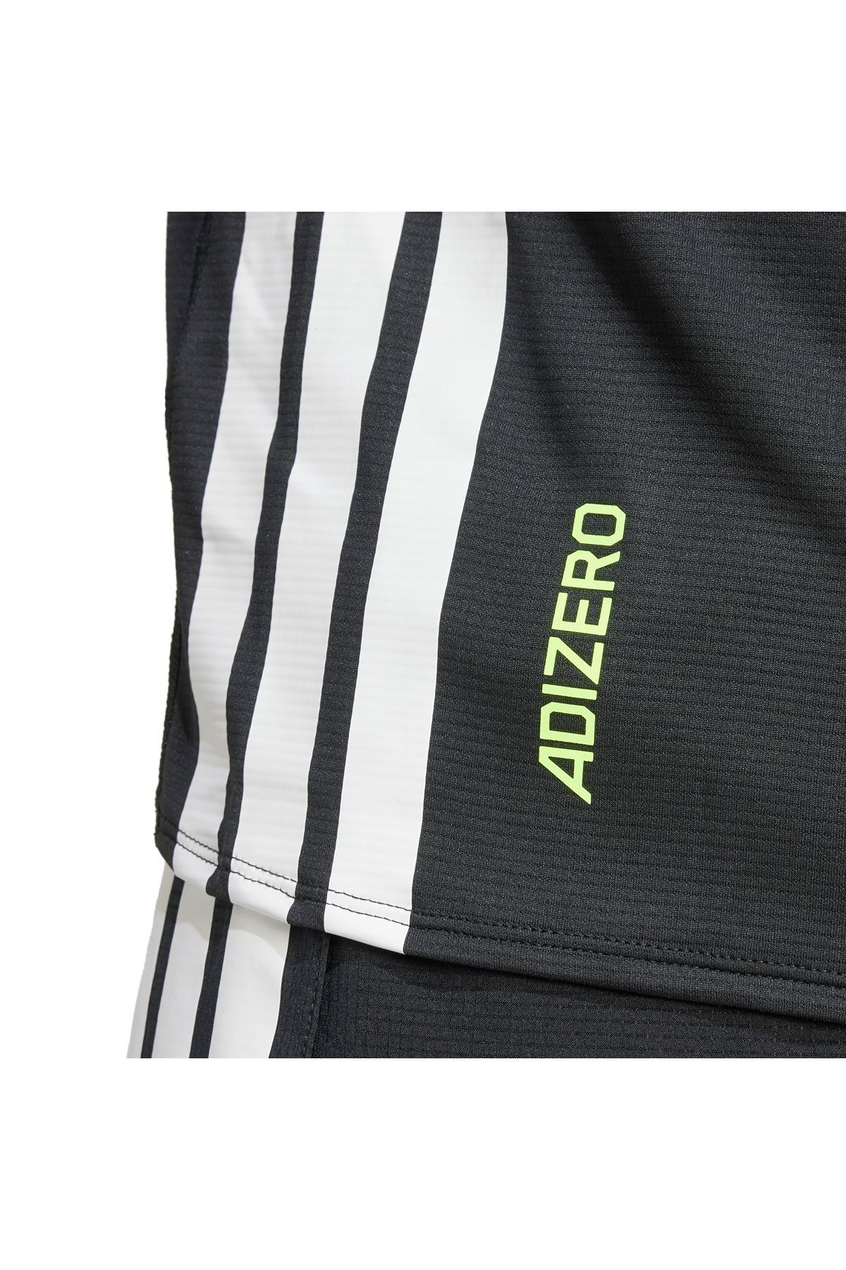 adidas ADIZERO L TEE M Erkek  Siyah  T-shirt JD3638