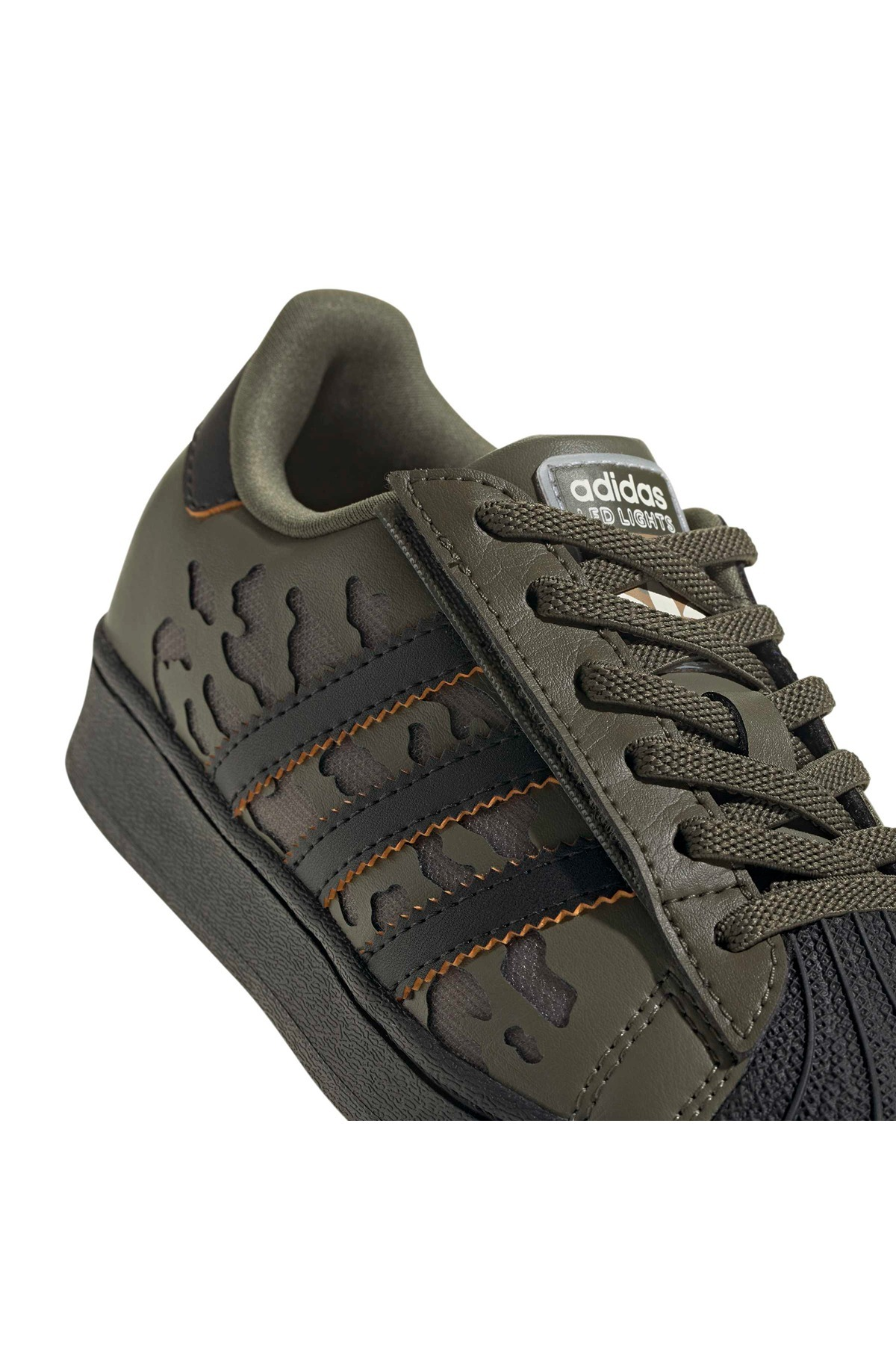 adidas Bebek Spor Ayakkabı SUPERSTAR LED LIGHTS COMFORT CLOSURE ELASTIC LACE SHOES KJ6799