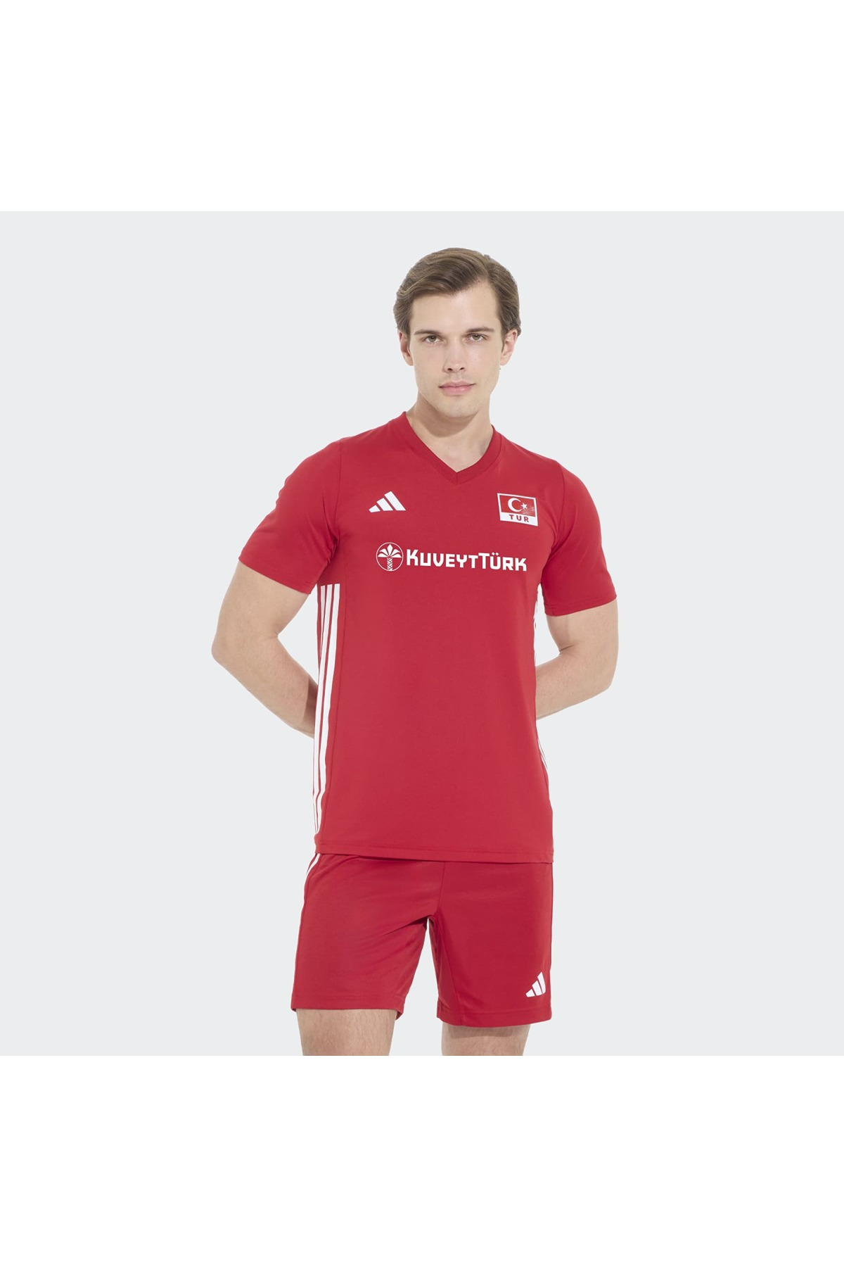 adidas Beyaz  Erkek  Forma CUQuickset SS M TVF KM7472