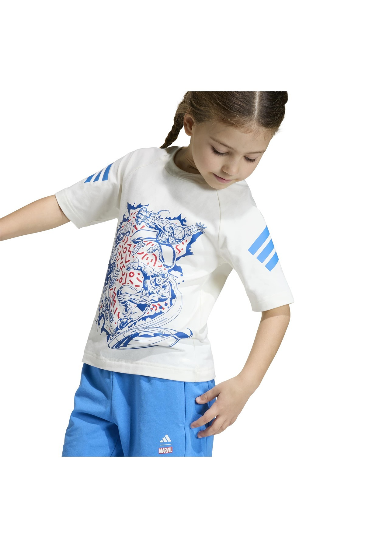 adidas Çocuk Beyaz  Eşofman LK MRVL AV TSET JZ3573
