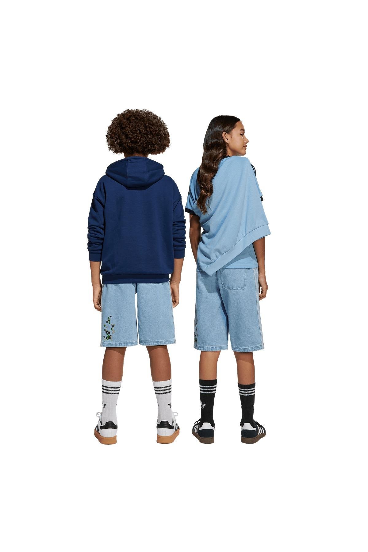 adidas Çocuk  Mavi  Şort DENIM GFX SHORT JZ9938