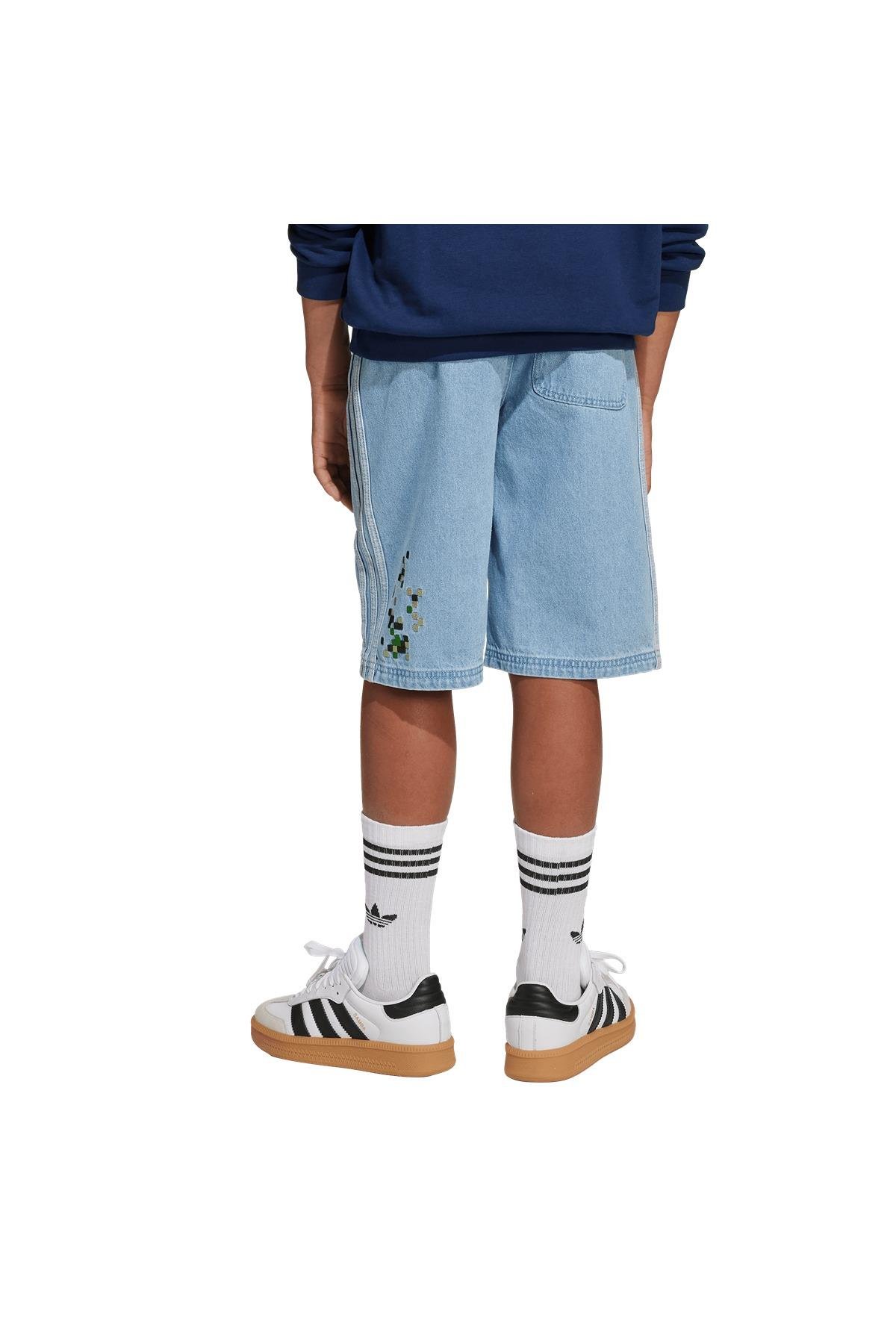adidas Çocuk  Mavi  Şort DENIM GFX SHORT JZ9938