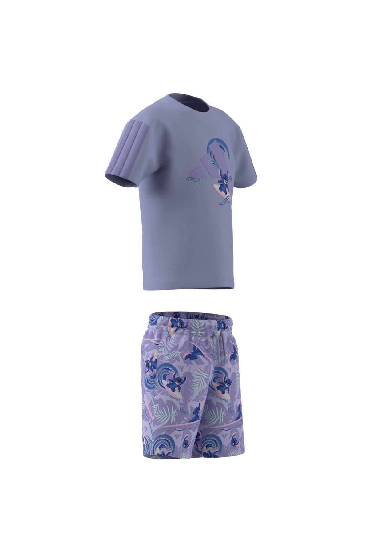 adidas Çocuk  Mor  Eşofman LK DY LS T SET JD4558