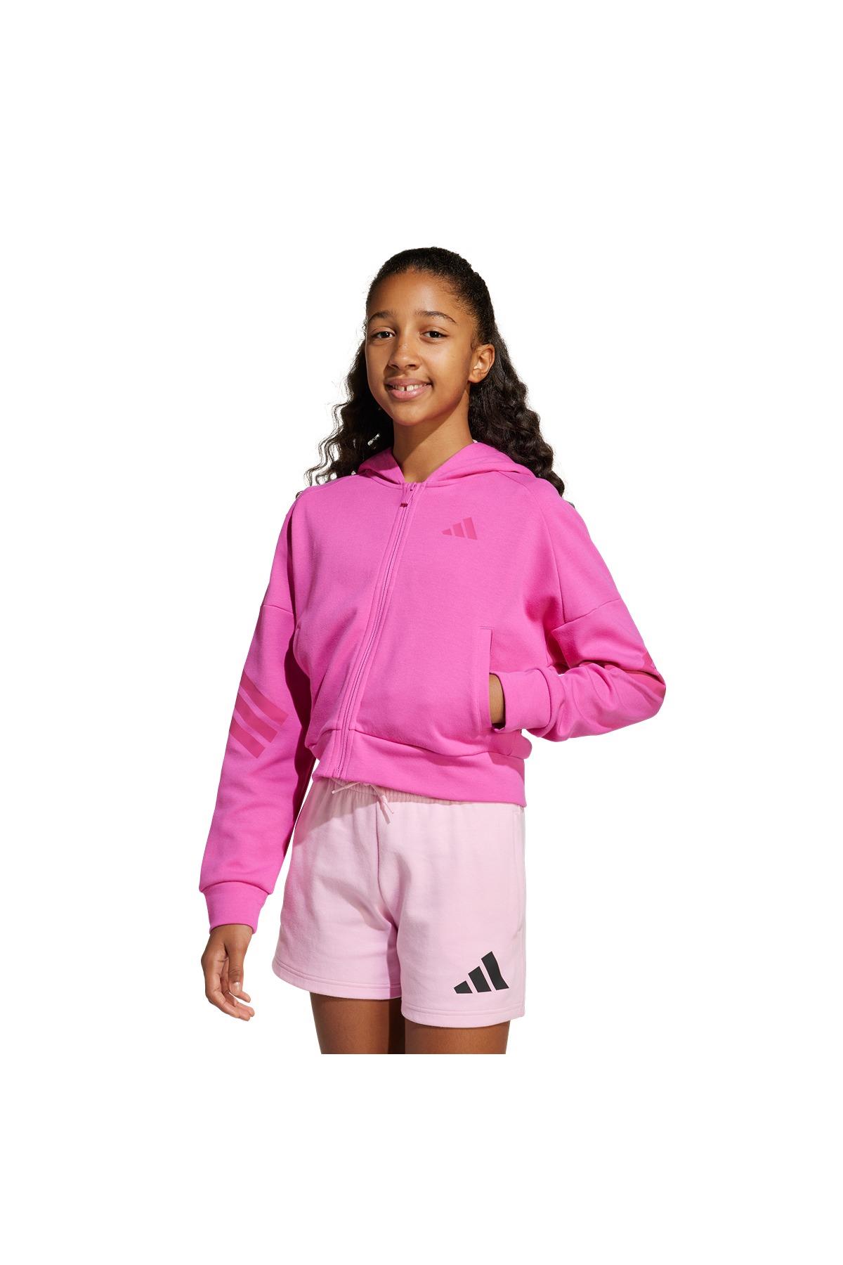 adidas Çocuk  Pembe  KAPŞONLU CEKET JG FI 3S FZ JJ4849