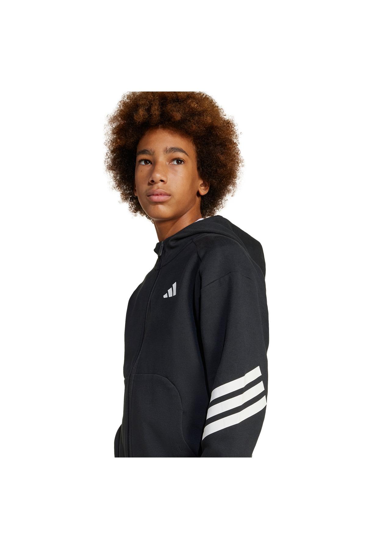 adidas Çocuk  Siyah  Ceket J FI 3S FZ HD JJ4801