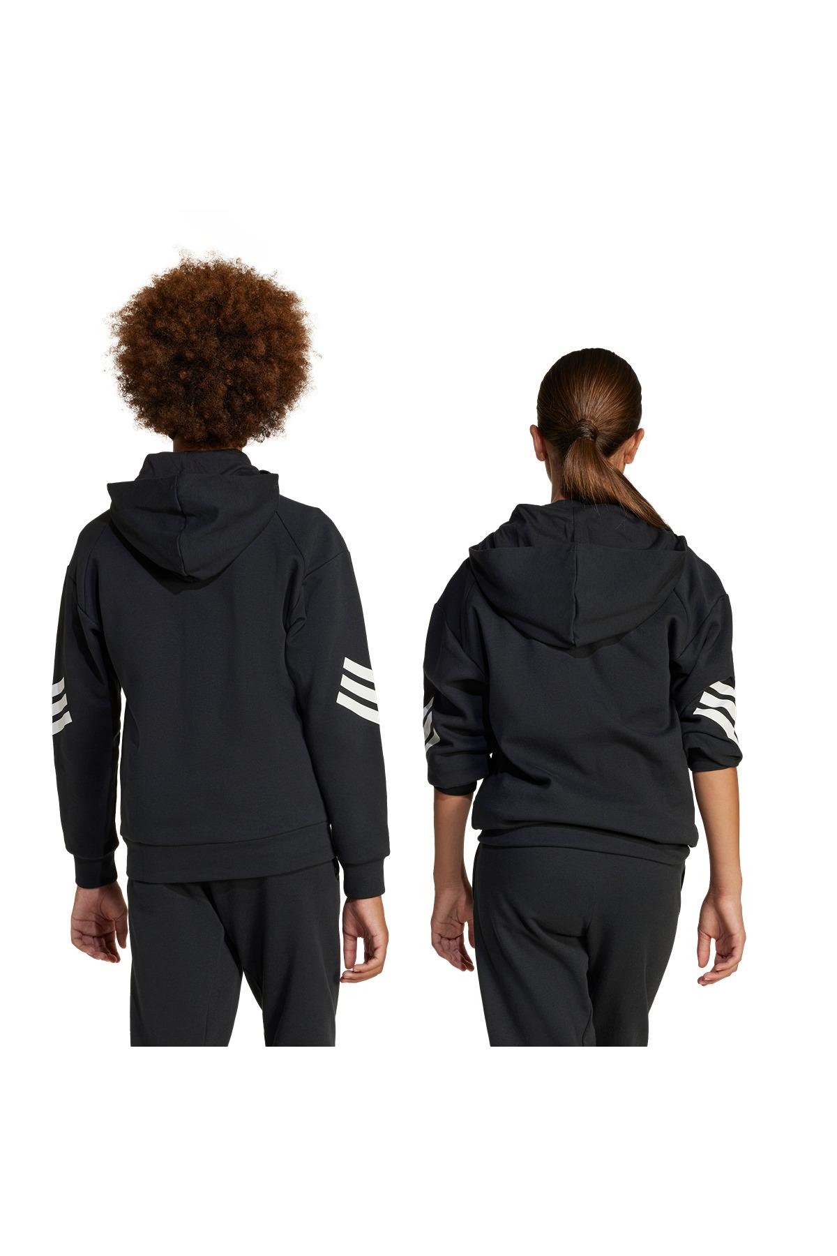 adidas Çocuk  Siyah  Ceket J FI 3S FZ HD JJ4801