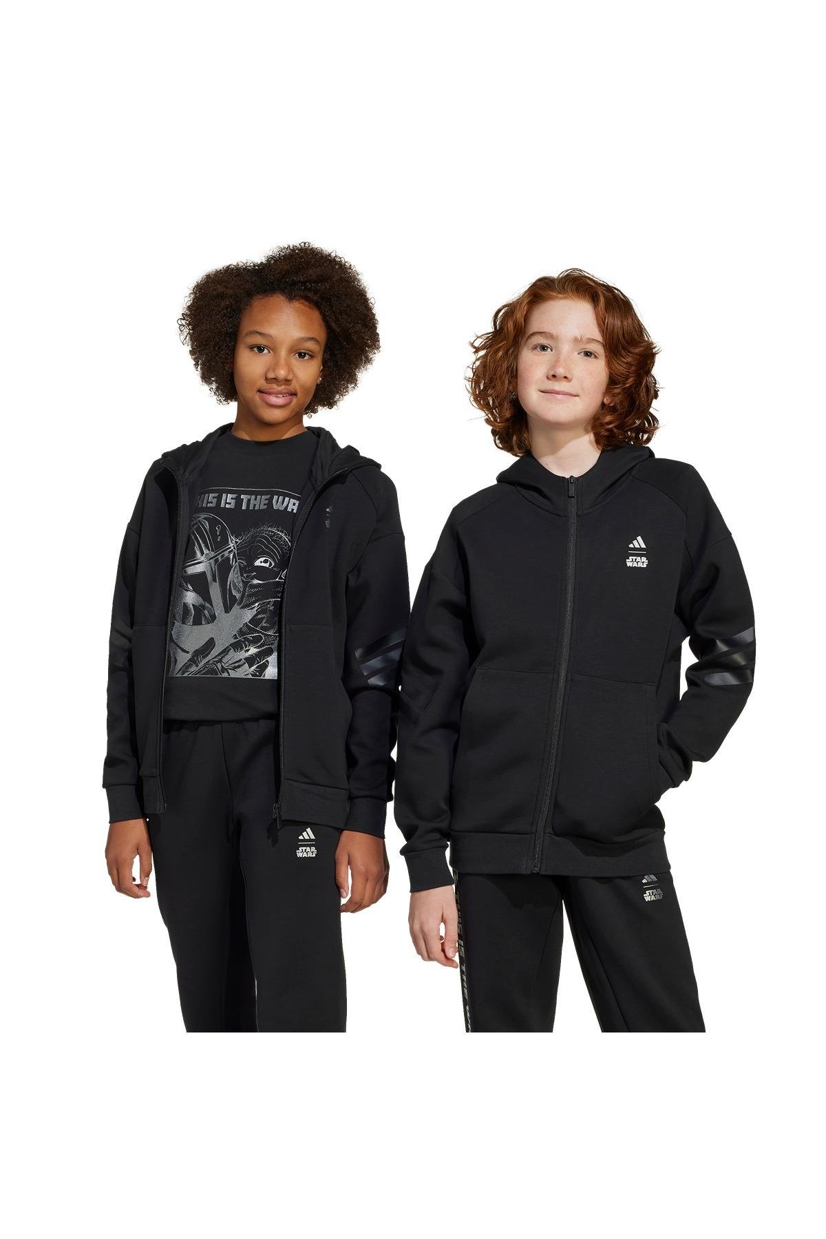 adidas Çocuk Siyah  Ceket J SW MNDO TT JF3634
