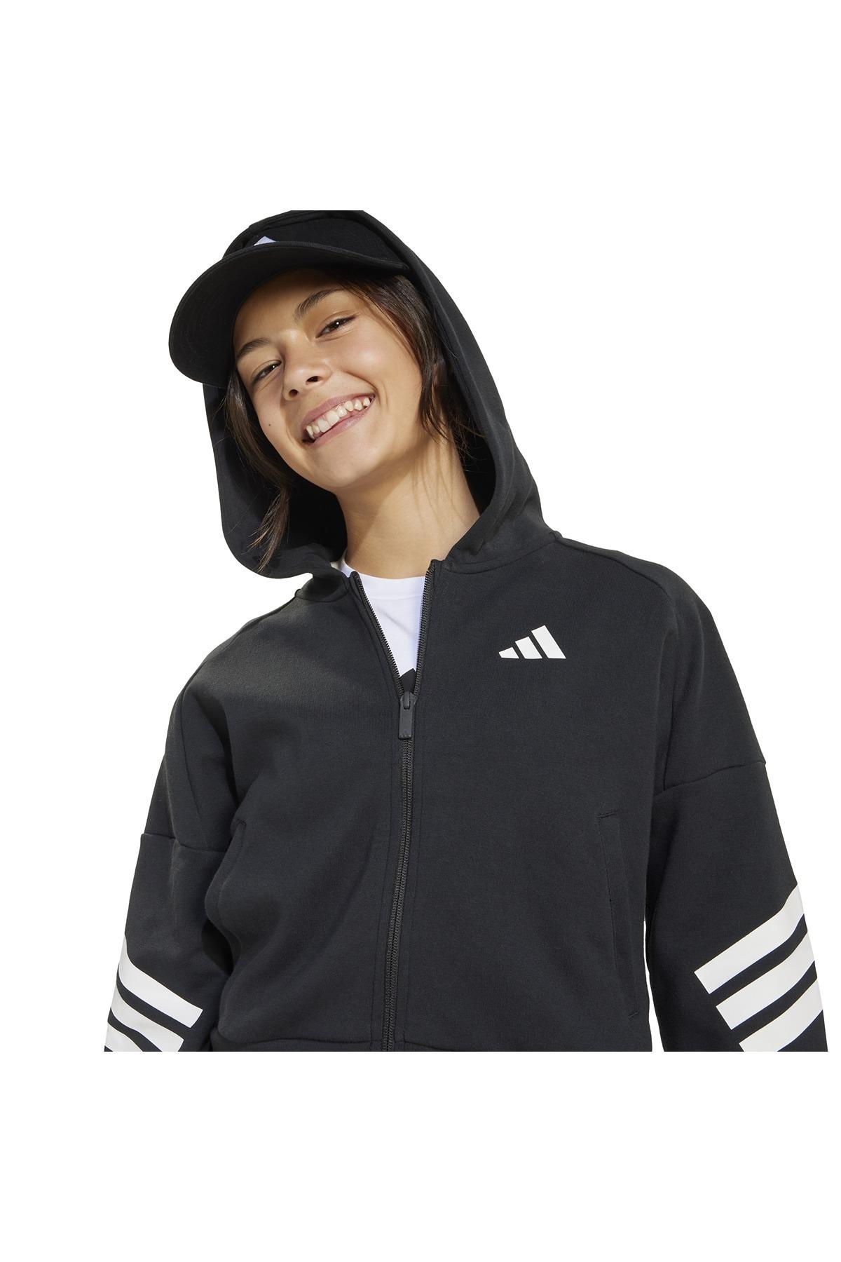 adidas Çocuk  Siyah  Ceket JG FI 3S FZ JJ4847