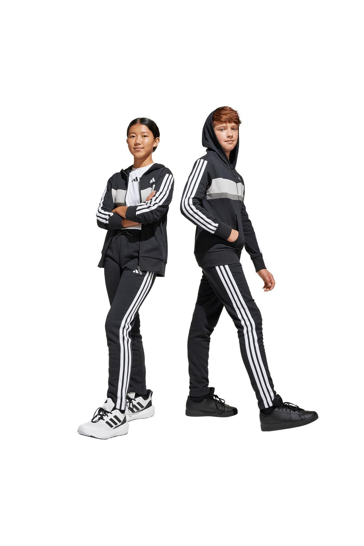 adidas Çocuk  Siyah  Eşofman J 3S TIB FL TS JC7520