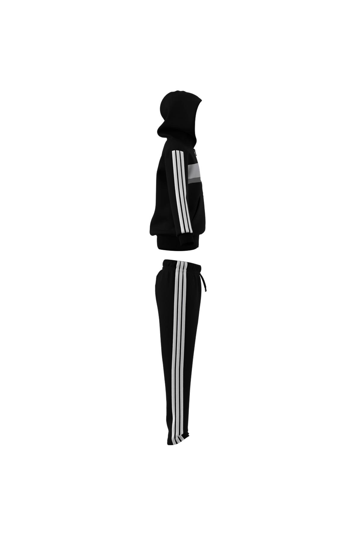 adidas Çocuk  Siyah  Eşofman J 3S TIB FL TS JC7520