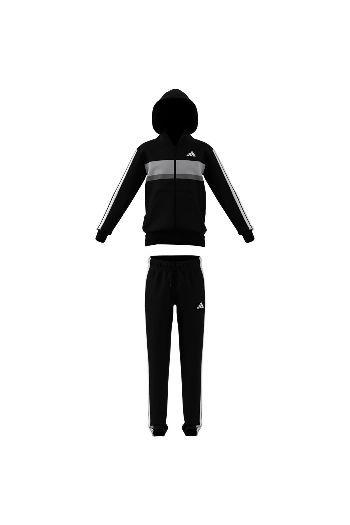 adidas Çocuk  Siyah  Eşofman J 3S TIB FL TS JC7520