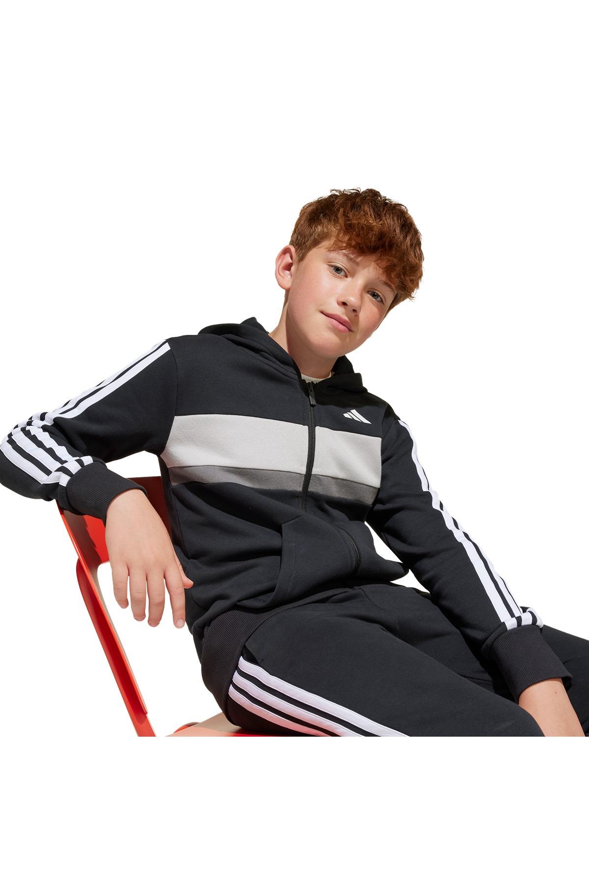 adidas Çocuk  Siyah  Eşofman J 3S TIB FL TS JC7520