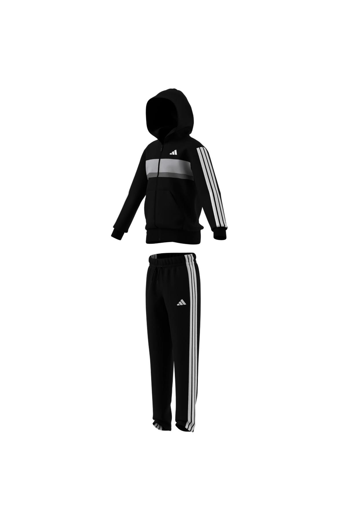 adidas Çocuk  Siyah  Eşofman J 3S TIB FL TS JC7520