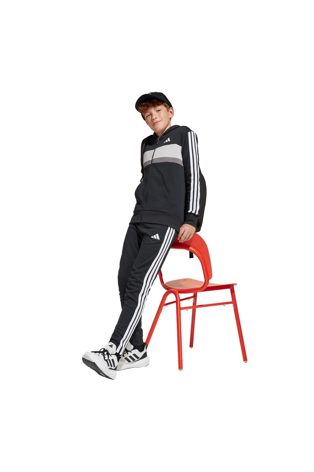 adidas Çocuk  Siyah  Eşofman J 3S TIB FL TS JC7520