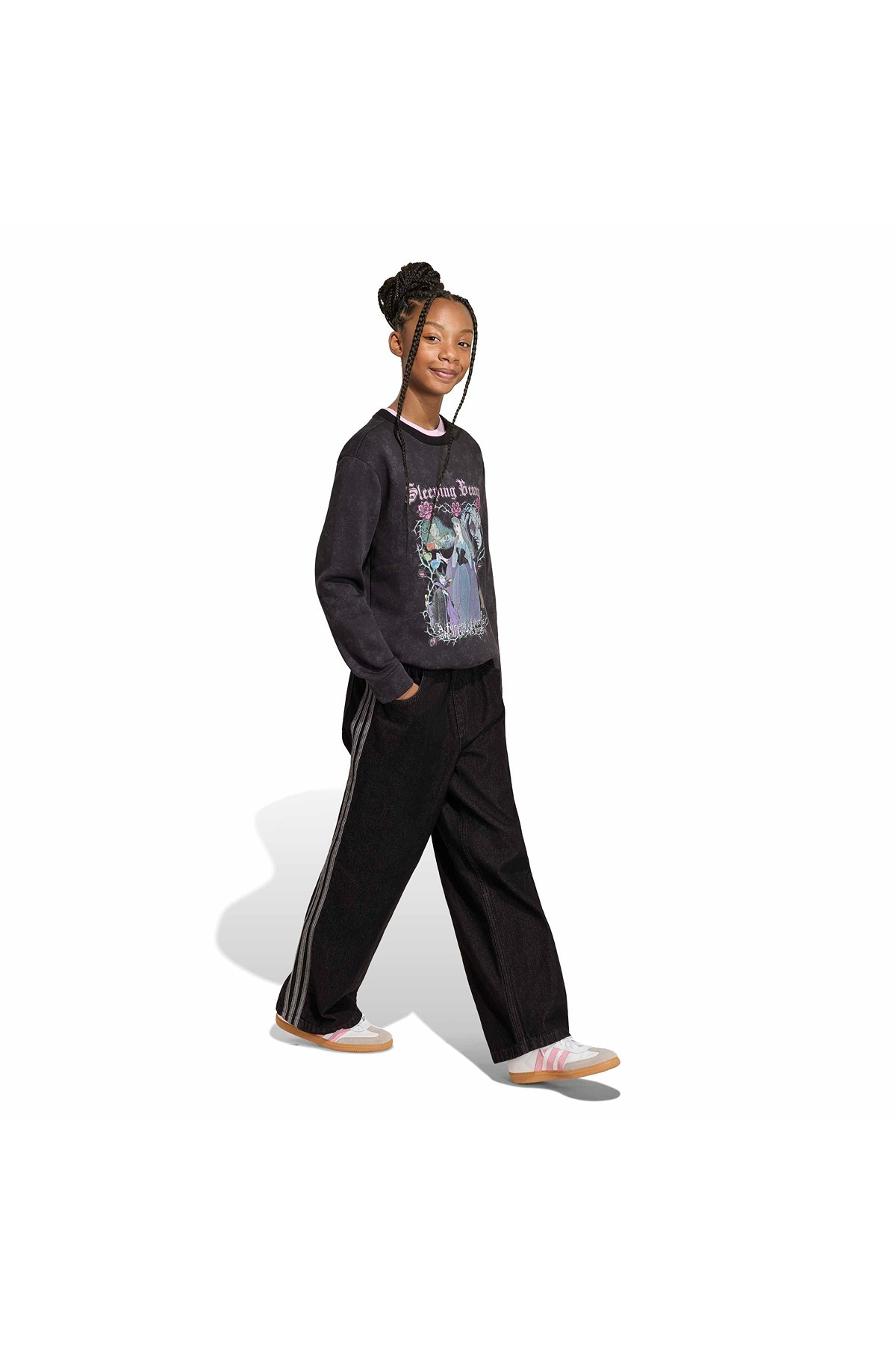 adidas Çocuk Sweatshirt ADIDAS DISNEY VILLAINS LOOSE WASHED GFX CREW Sweatshirt KQ6084