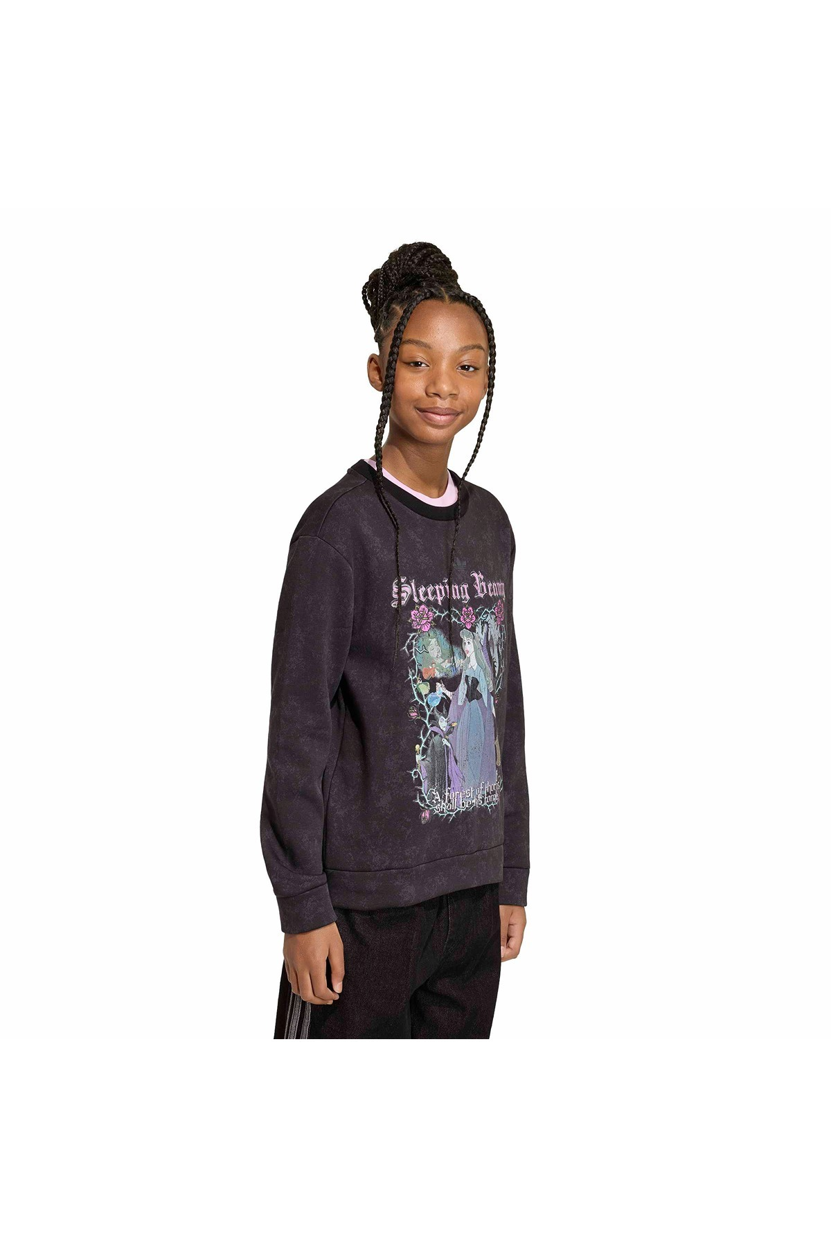 adidas Çocuk Sweatshirt ADIDAS DISNEY VILLAINS LOOSE WASHED GFX CREW Sweatshirt KQ6084