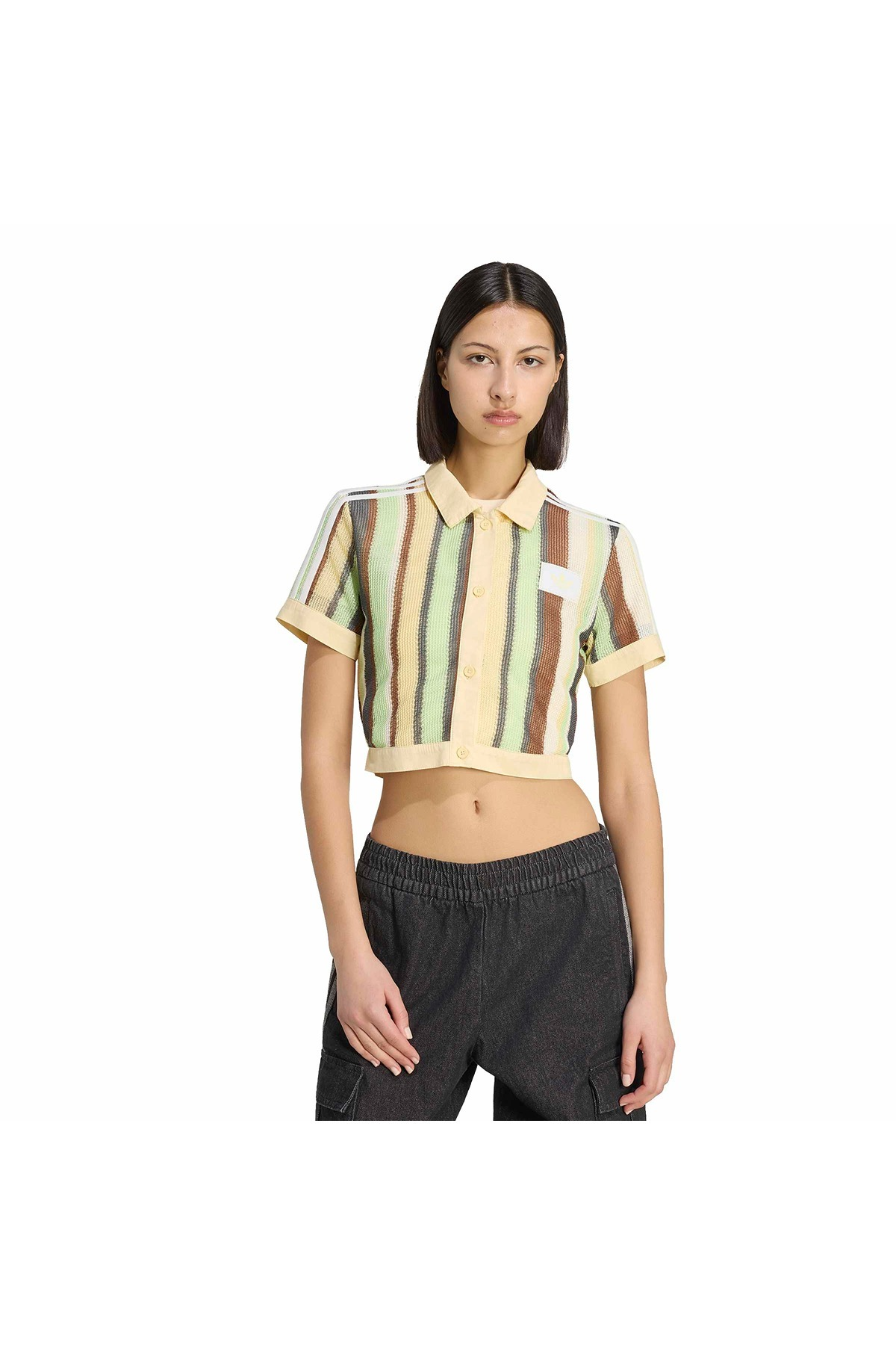 adidas Çok Renki  Kadın  Polo T-shirt CROPPED POLO KY8141
