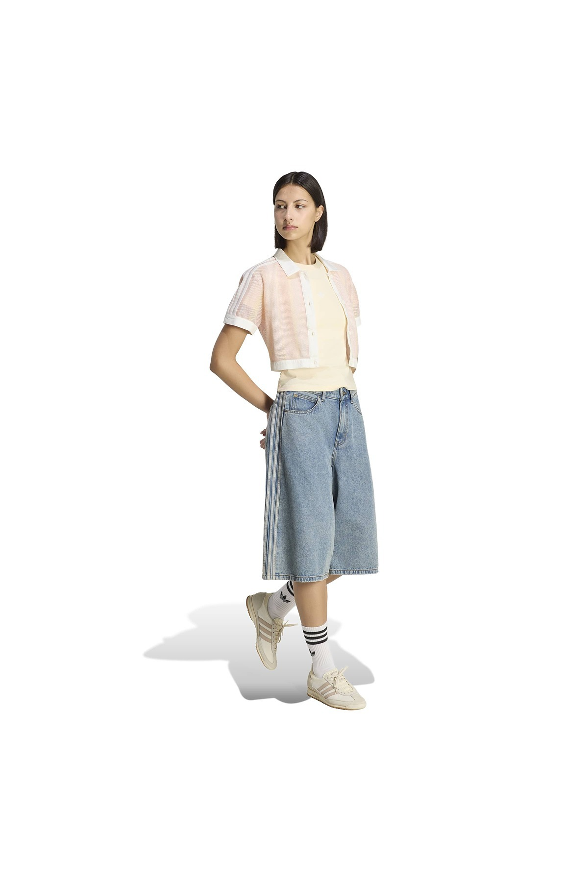 adidas Çok Renki  Kadın  Polo T-shirt CROPPED POLO KY8140