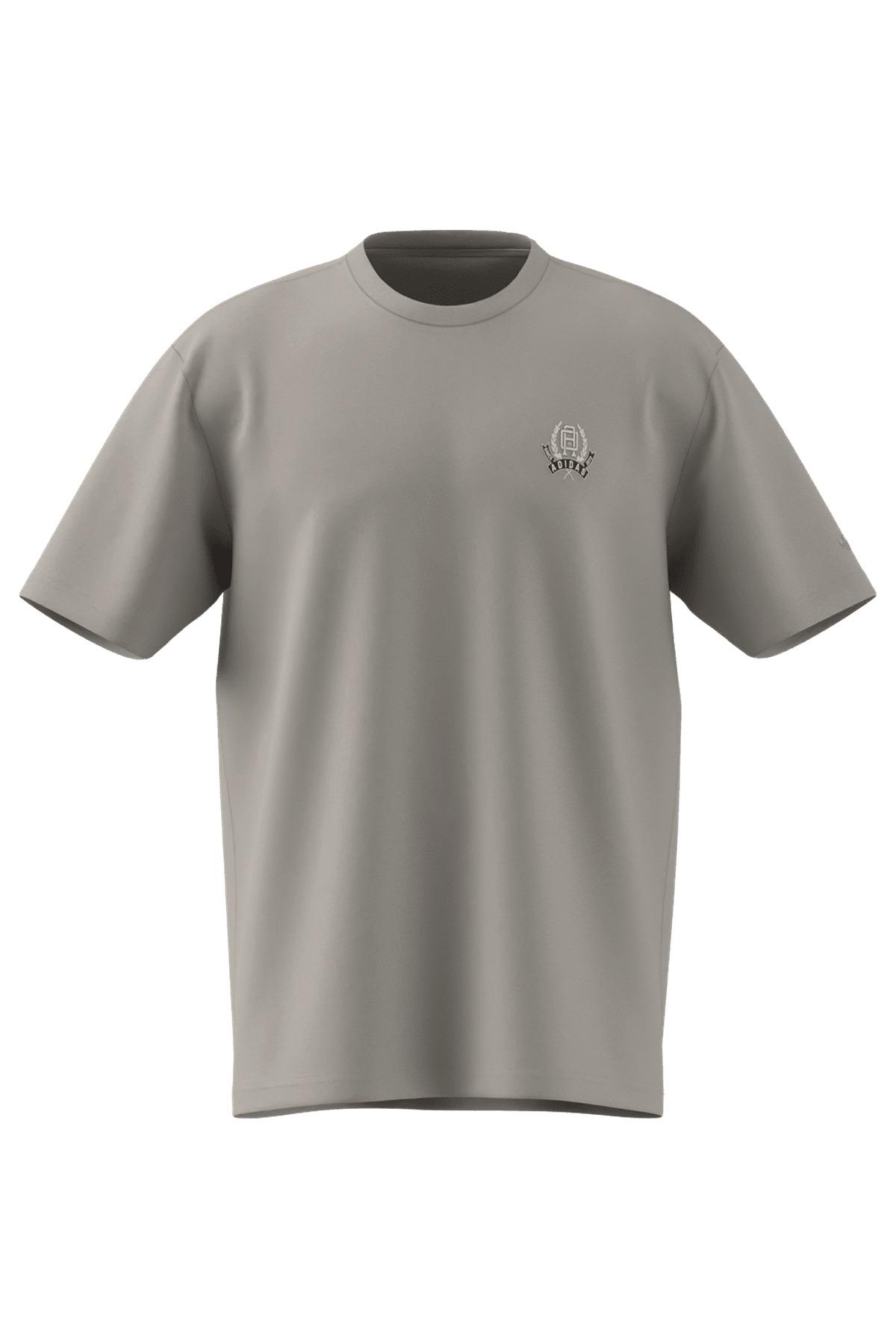 adidas Erkek  Bej  T-shirt GRAPHIC LO SS T JX8157