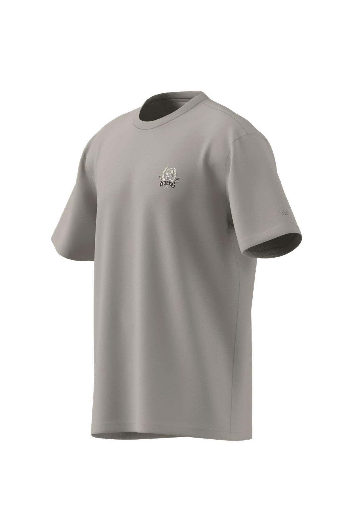 adidas Erkek  Bej  T-shirt GRAPHIC LO SS T JX8157