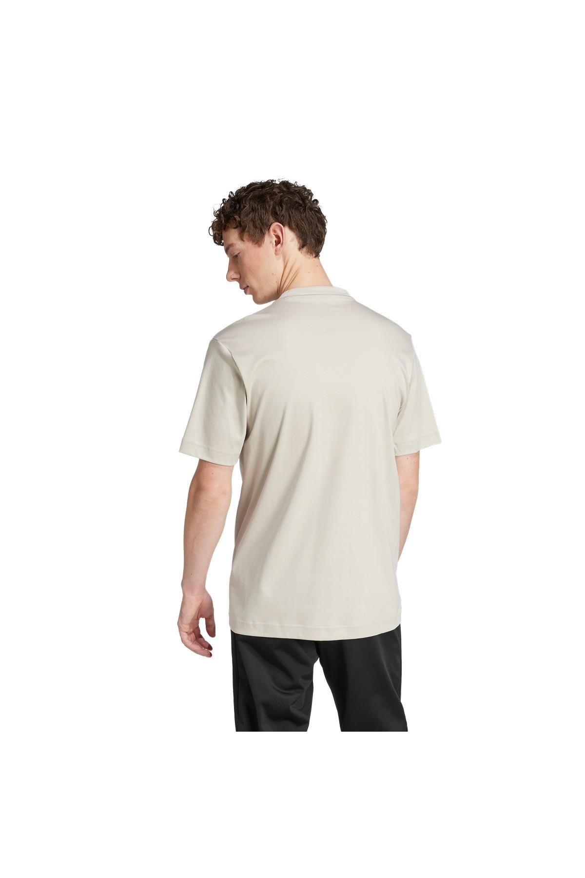 adidas Erkek  Bej  T-shirt M CE TEE UPF JF3259