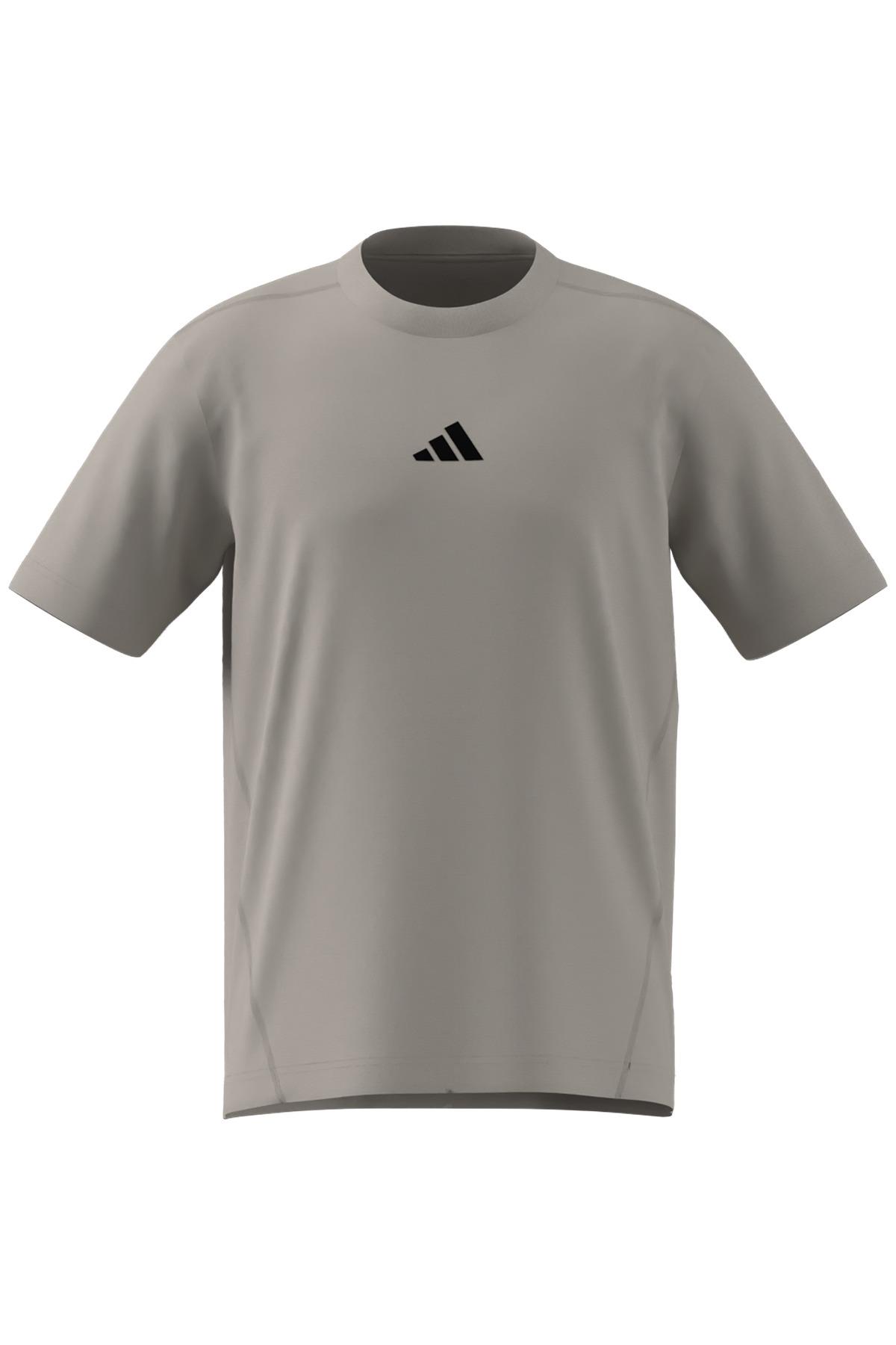 adidas Erkek  Bej  T-shirt M CE TEE UPF JF3259