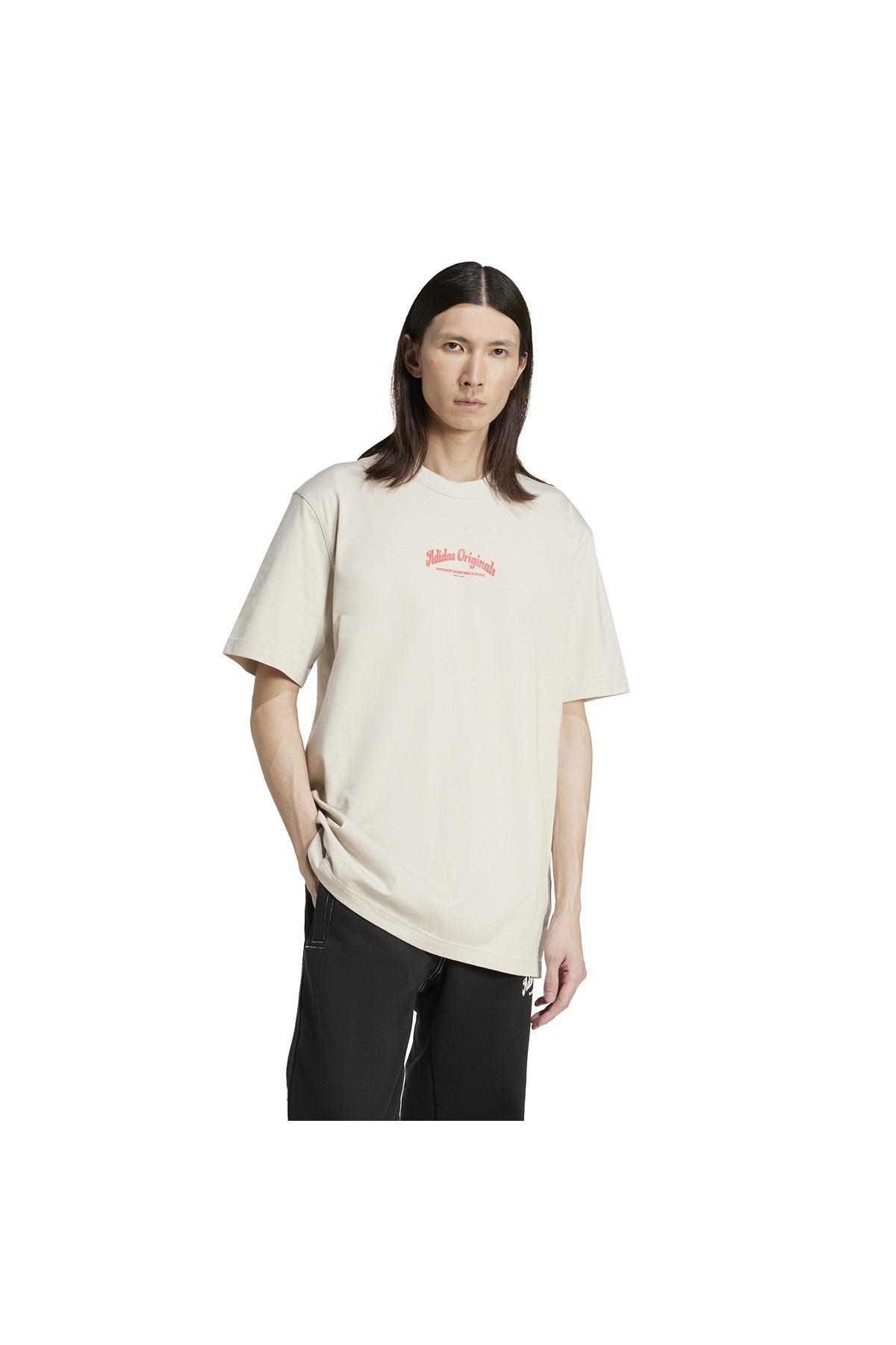 adidas Erkek  Bej  T-shirt WAB  TEE JD0667