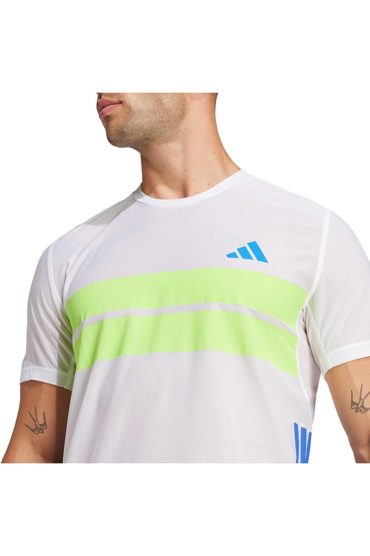 adidas Erkek  Beyaz  T-shirt ADIZERO R TEE M JD7316