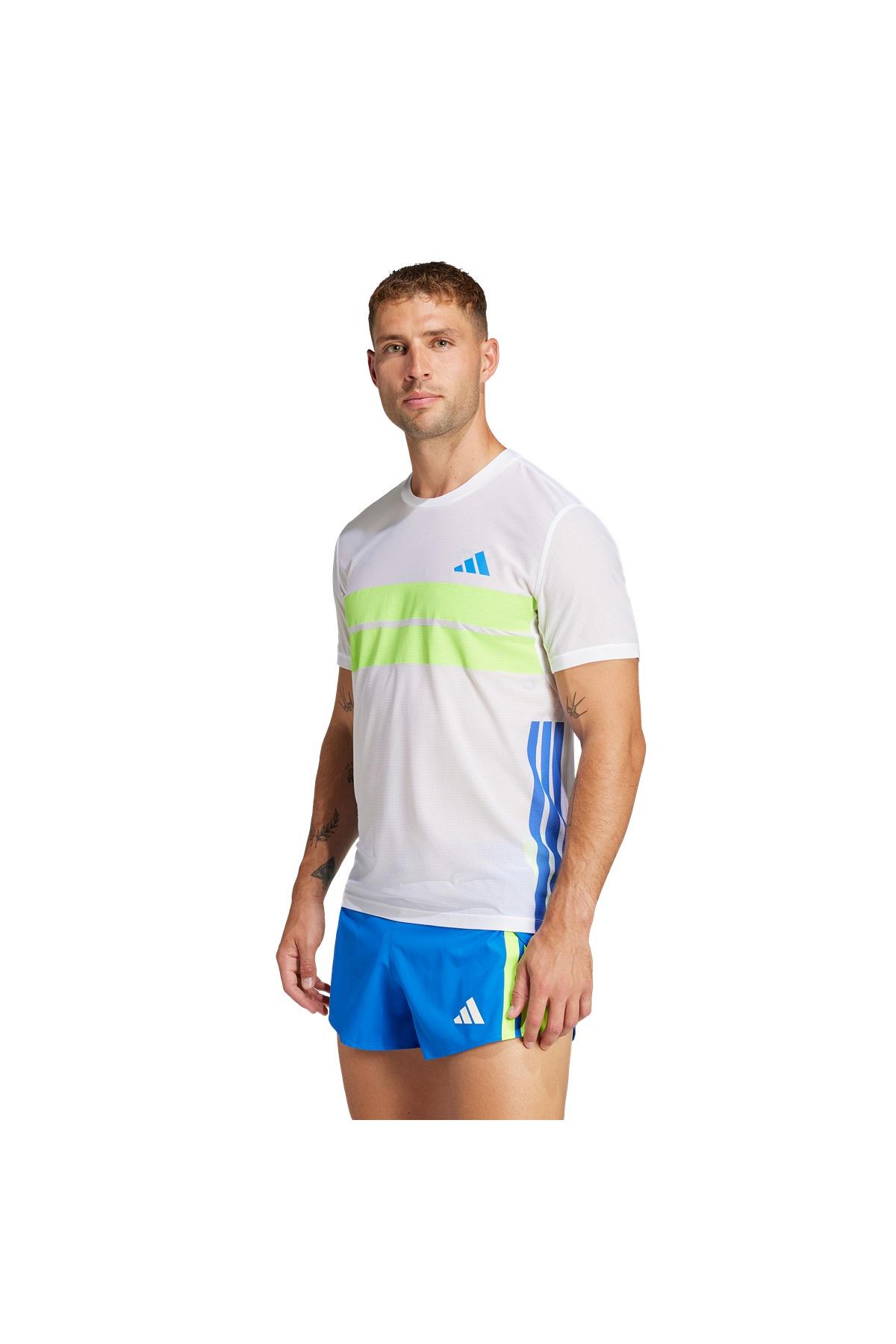 adidas Erkek  Beyaz  T-shirt ADIZERO R TEE M JD7316