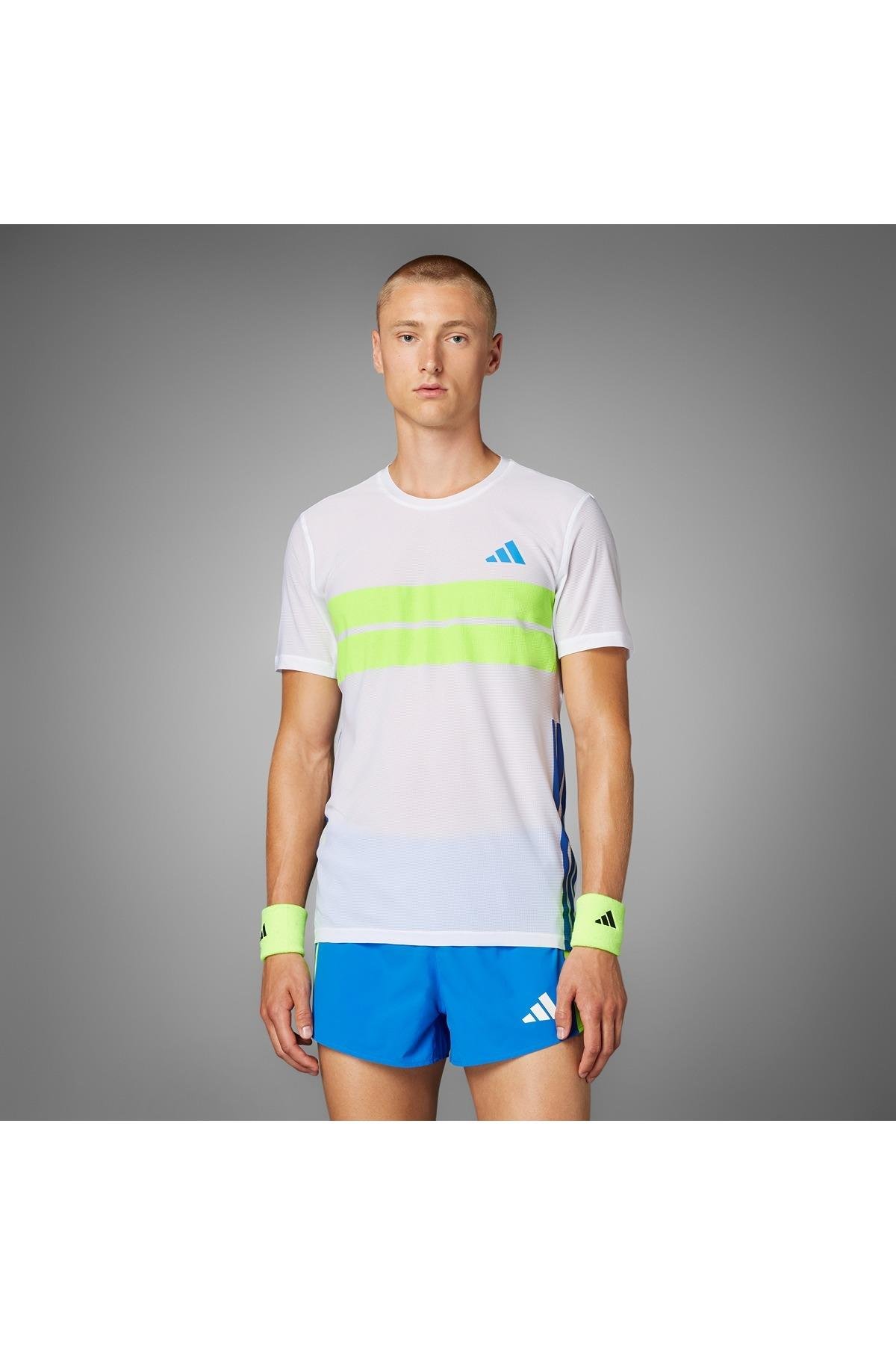 adidas Erkek  Beyaz  T-shirt ADIZERO R TEE M JD7316