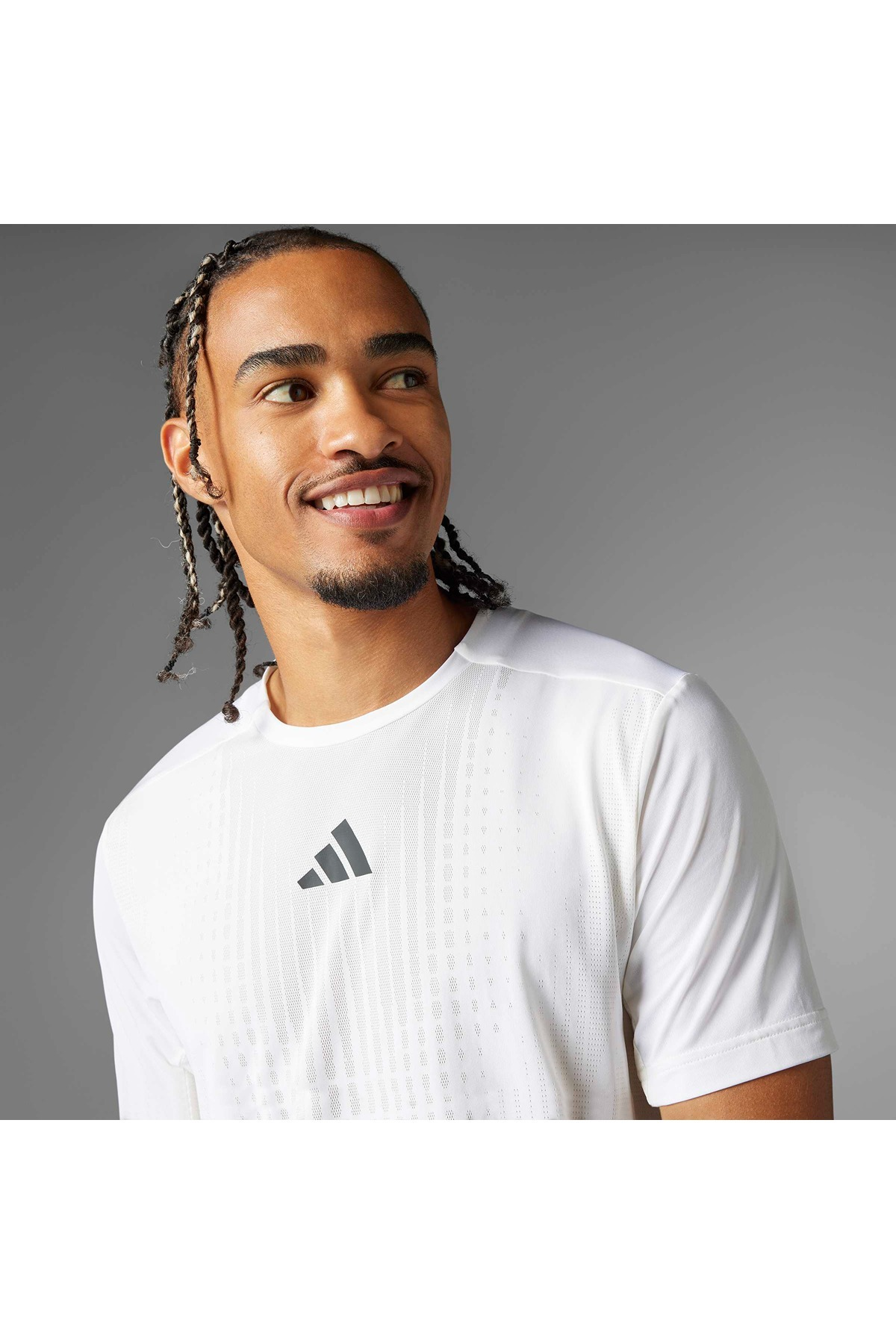 adidas Erkek  Beyaz  T-shirt AIRCHILL TEE JE5747