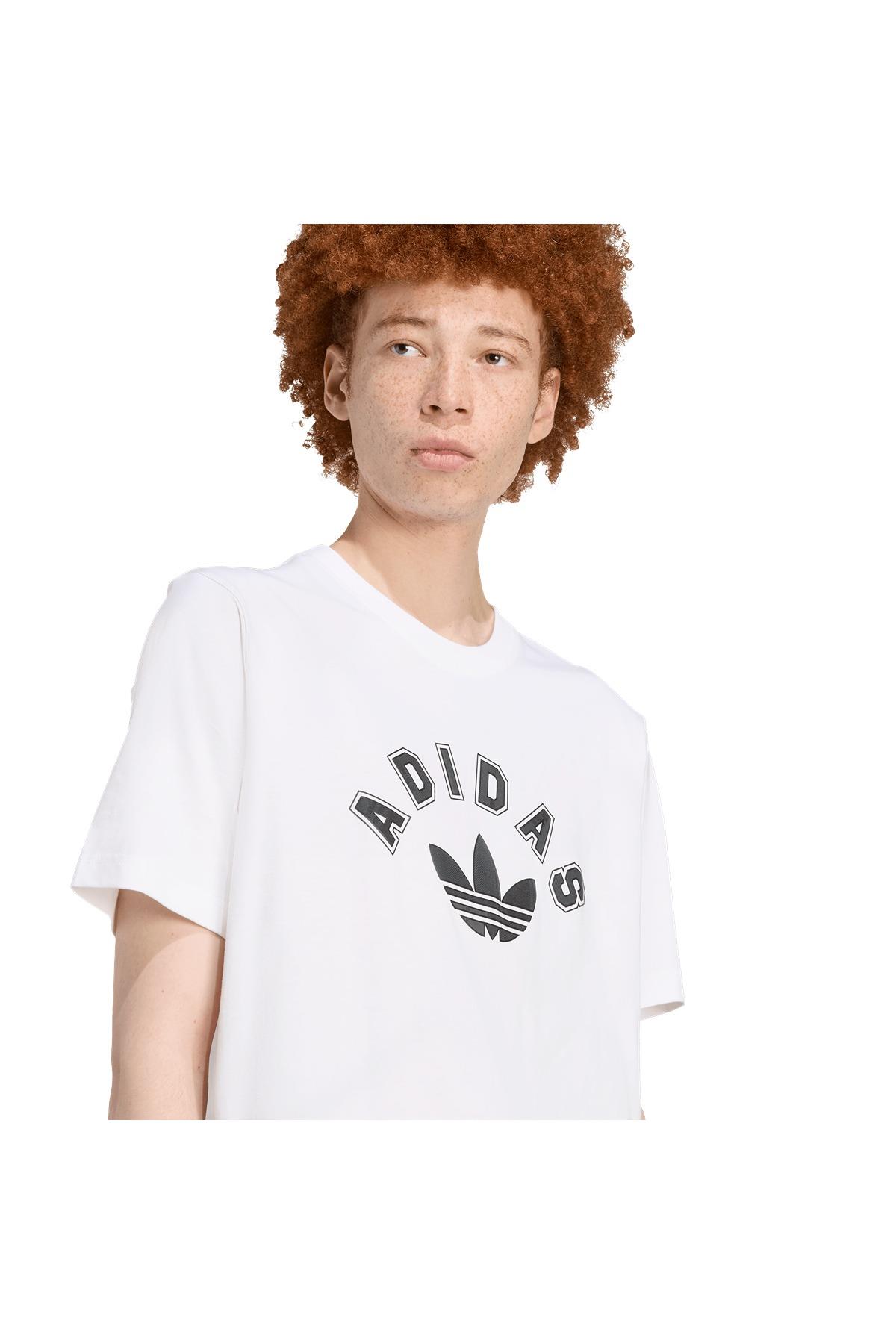 adidas Erkek  Beyaz  T-shirt GRAPHIC REG SS JV7752