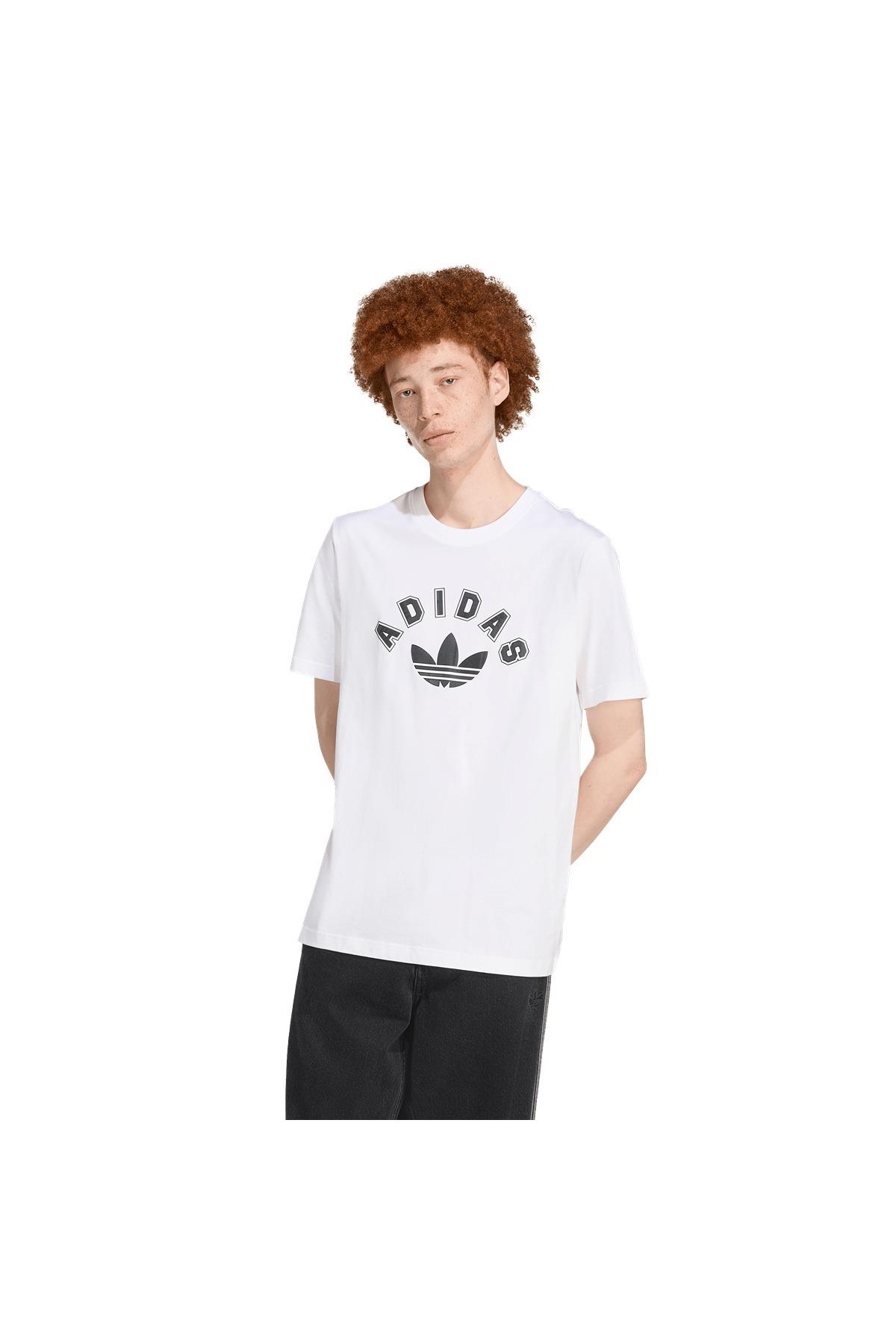 adidas Erkek  Beyaz  T-shirt GRAPHIC REG SS JV7752