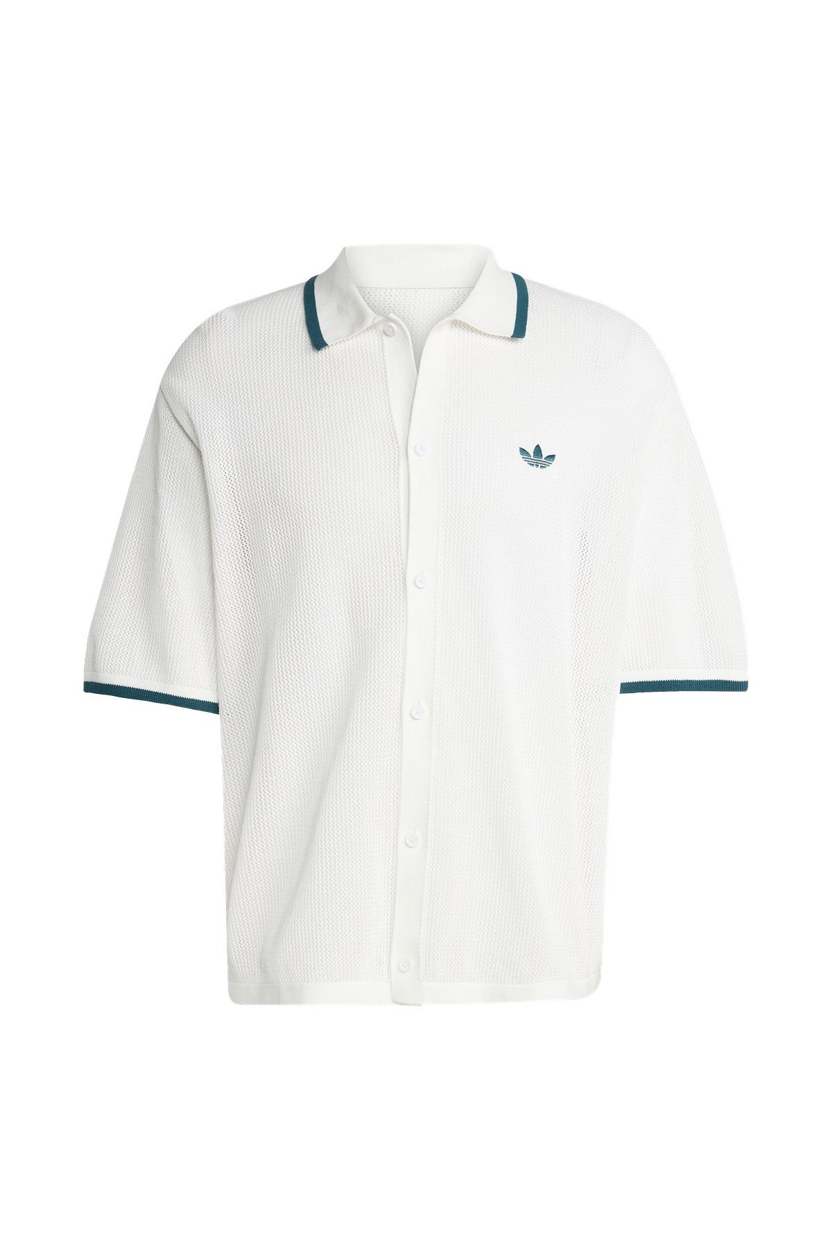 adidas Erkek  Beyaz  T-shirt KNITTED SHIRT KC3526