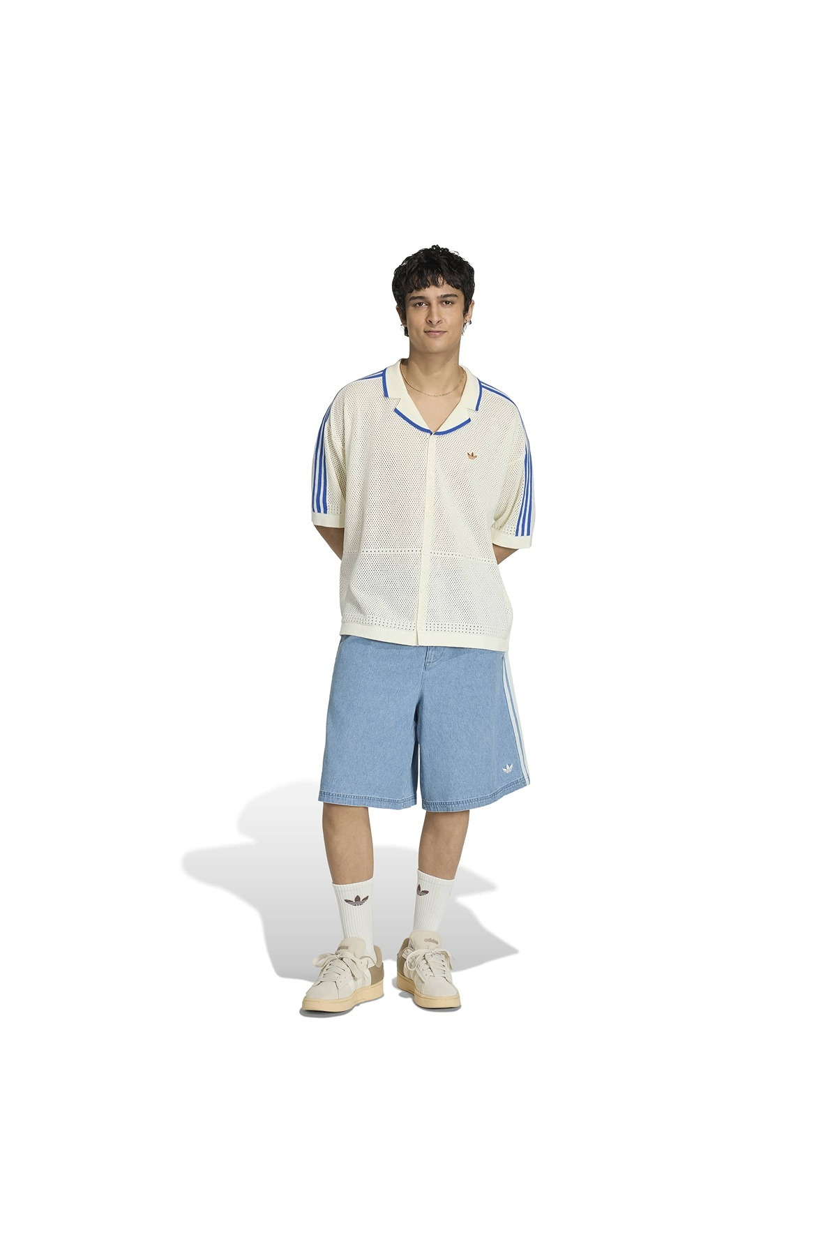 adidas Erkek  Beyaz  T-shirt KNITTED SHIRT KX1223